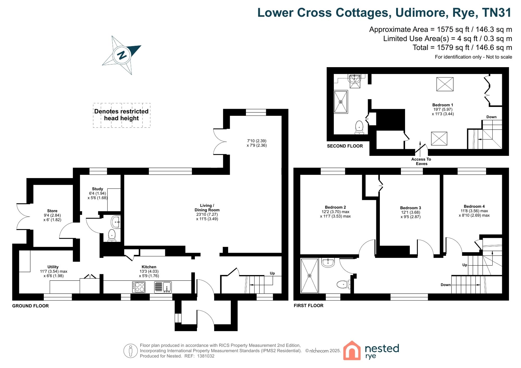 2 Lower Cross Cottages, Rye floorplan