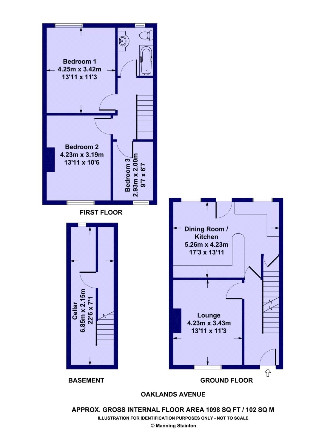 3 Bedrooms Terraced house for sale in Oaklands Avenue, Rodley, Leeds LS13