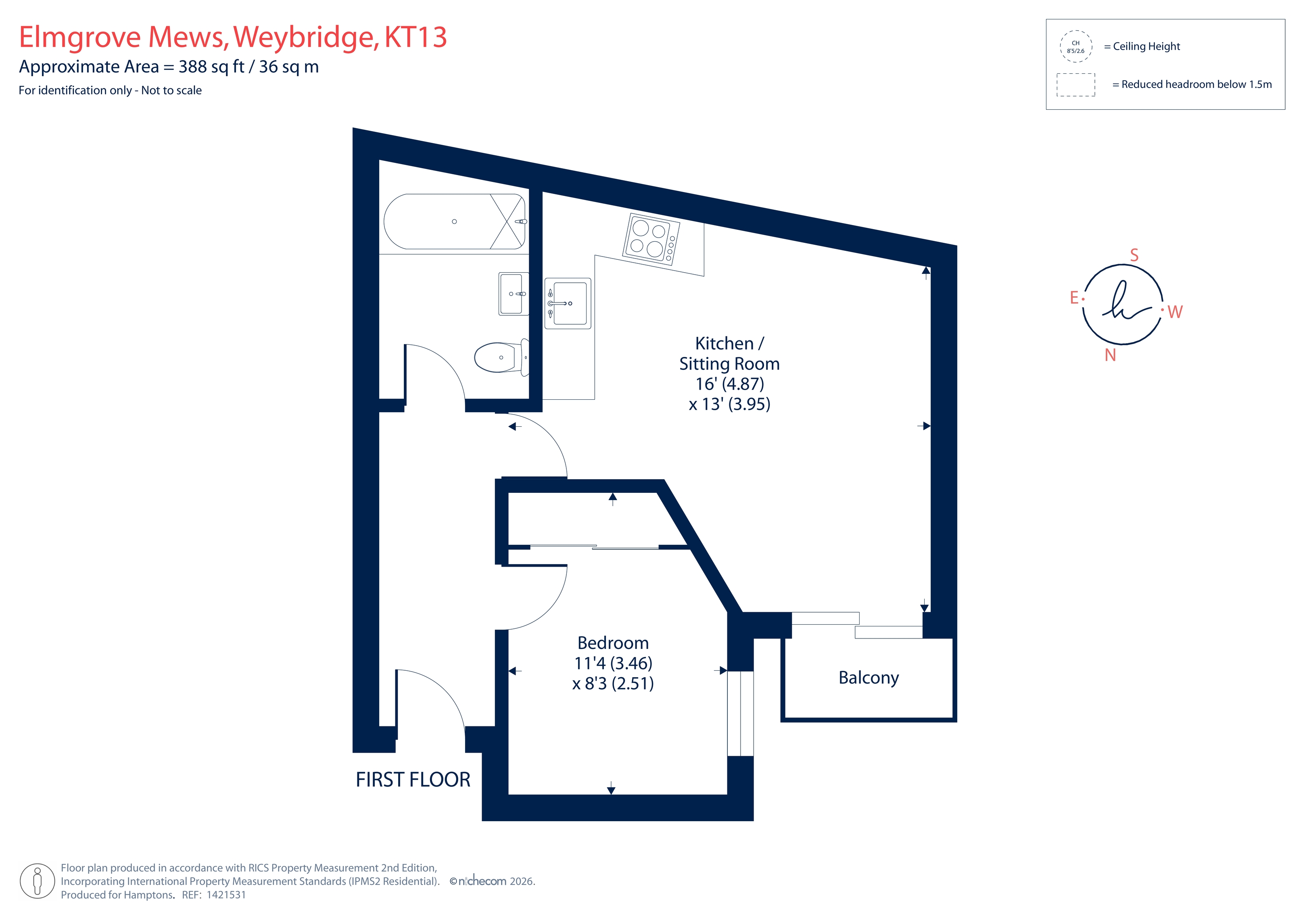 5, Elmgrove Mews, Weybridge floorplan