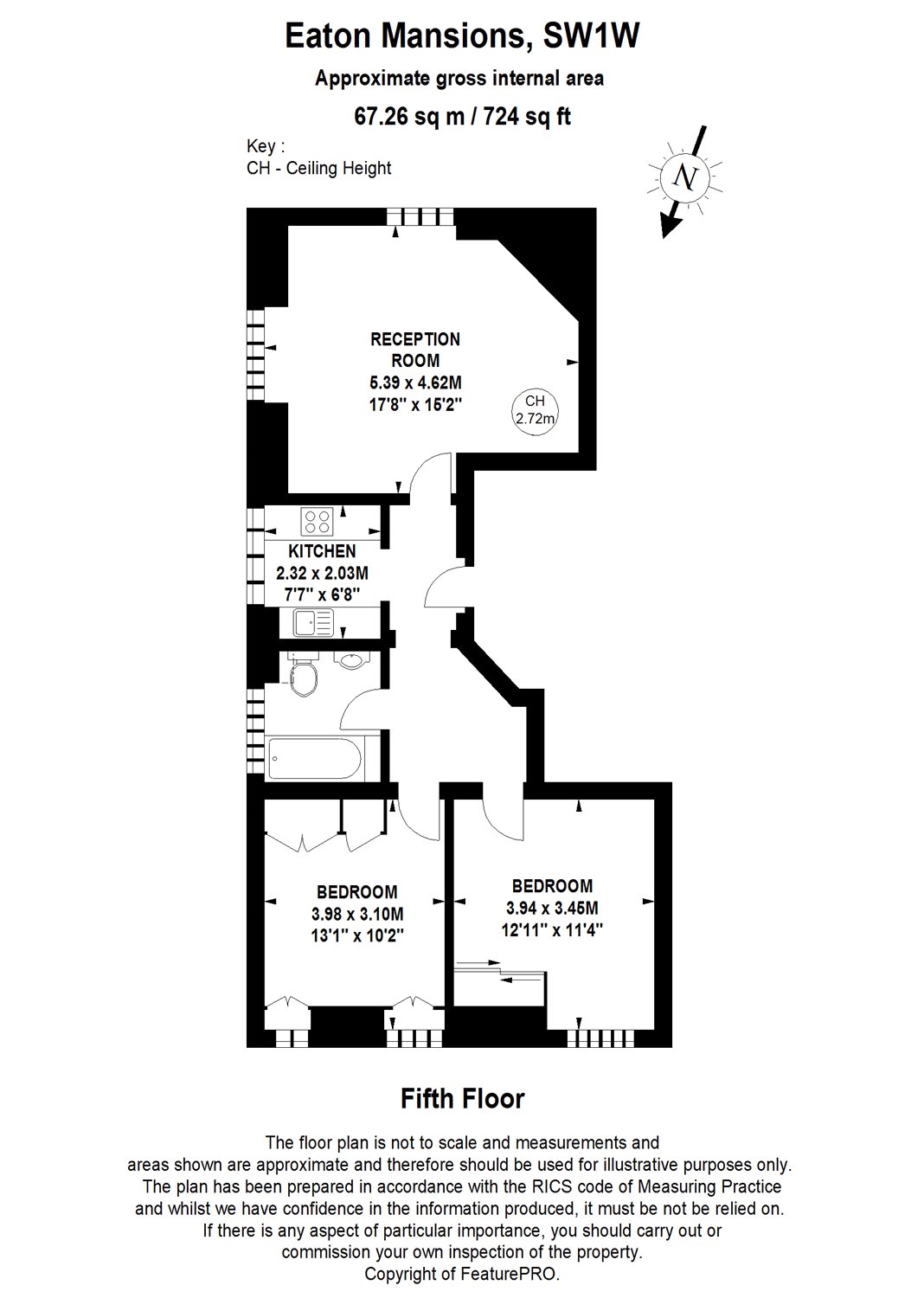 2 Bedrooms Flat to rent in Eaton Mansions, Cliveden Place, London SW1W