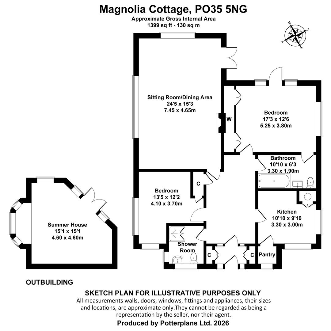 Magnolia Cottage,, Pump Lane, Bembridge floorplan