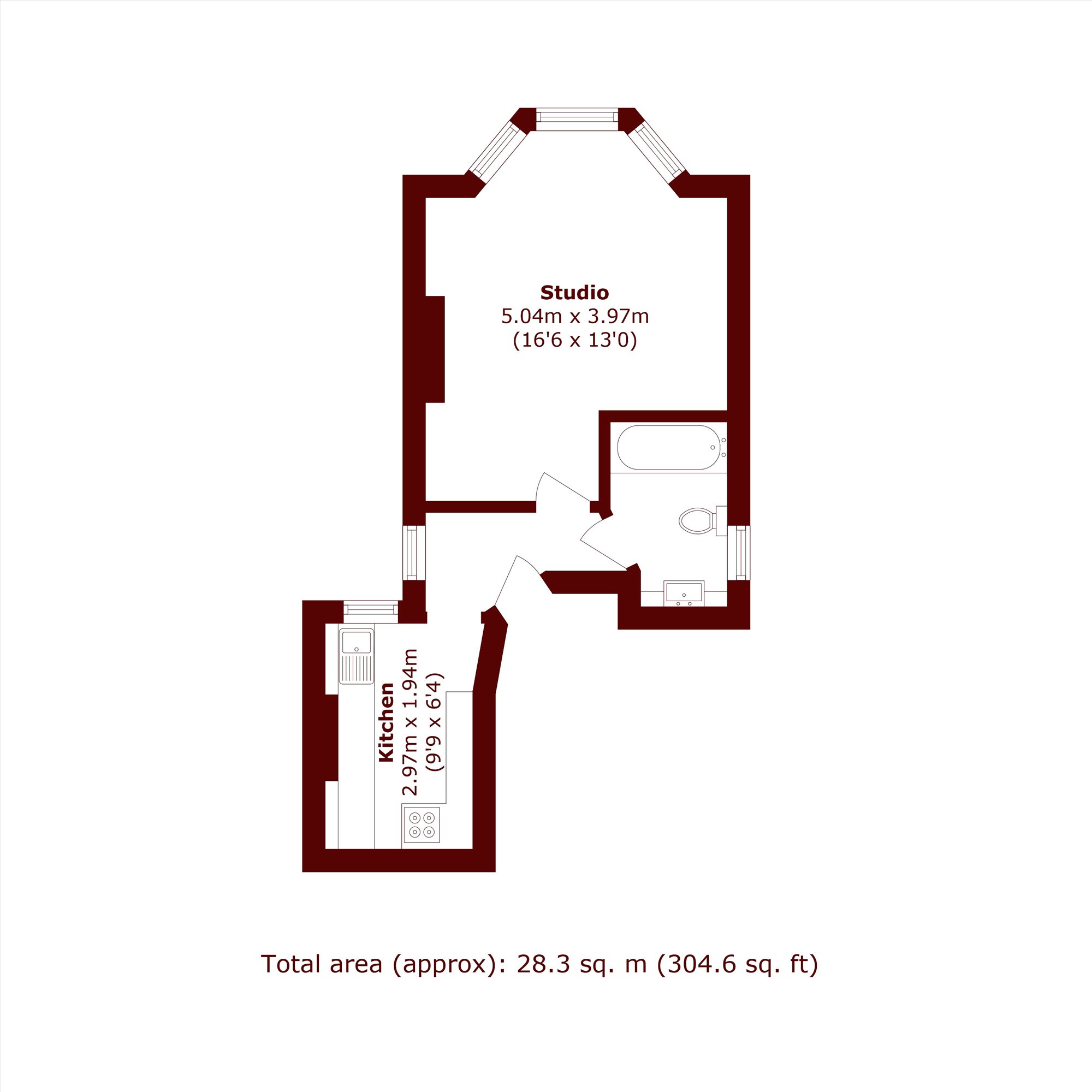 Flat 3, 106, Breakspears Road, London floorplan