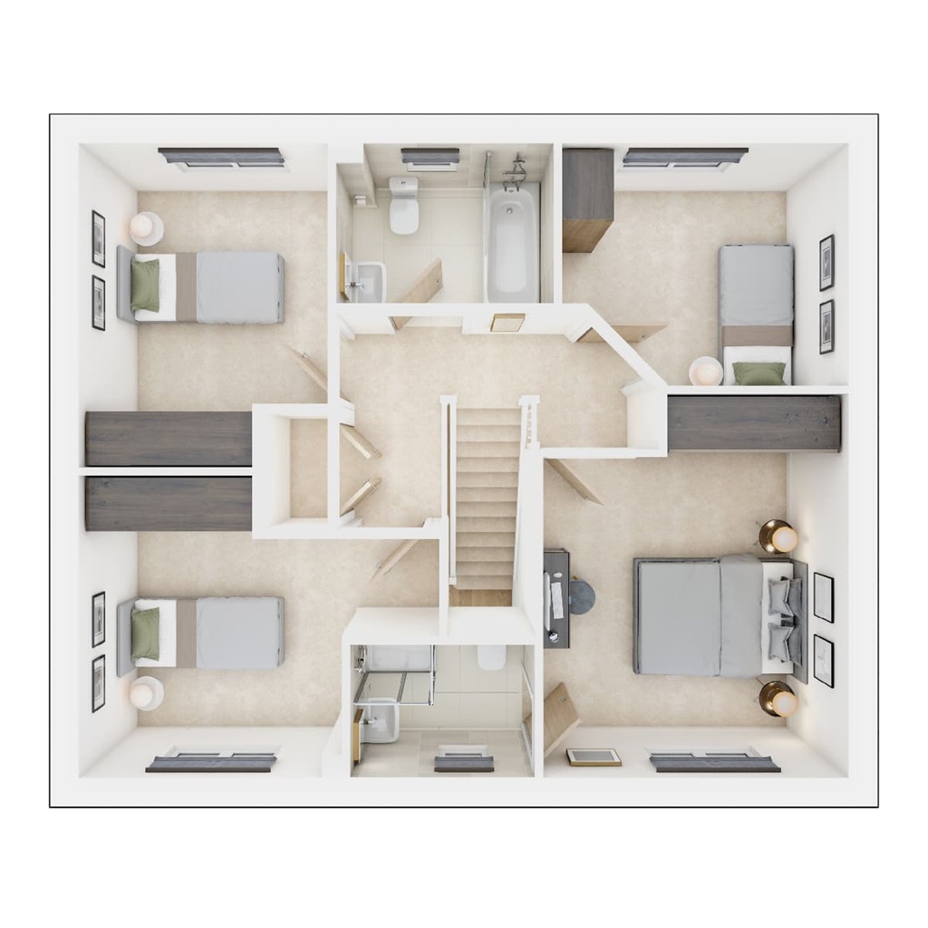 The Lanford - Plot 219, Bramcote Grange, 138 Wentworth Drive, Nuneaton floorplan