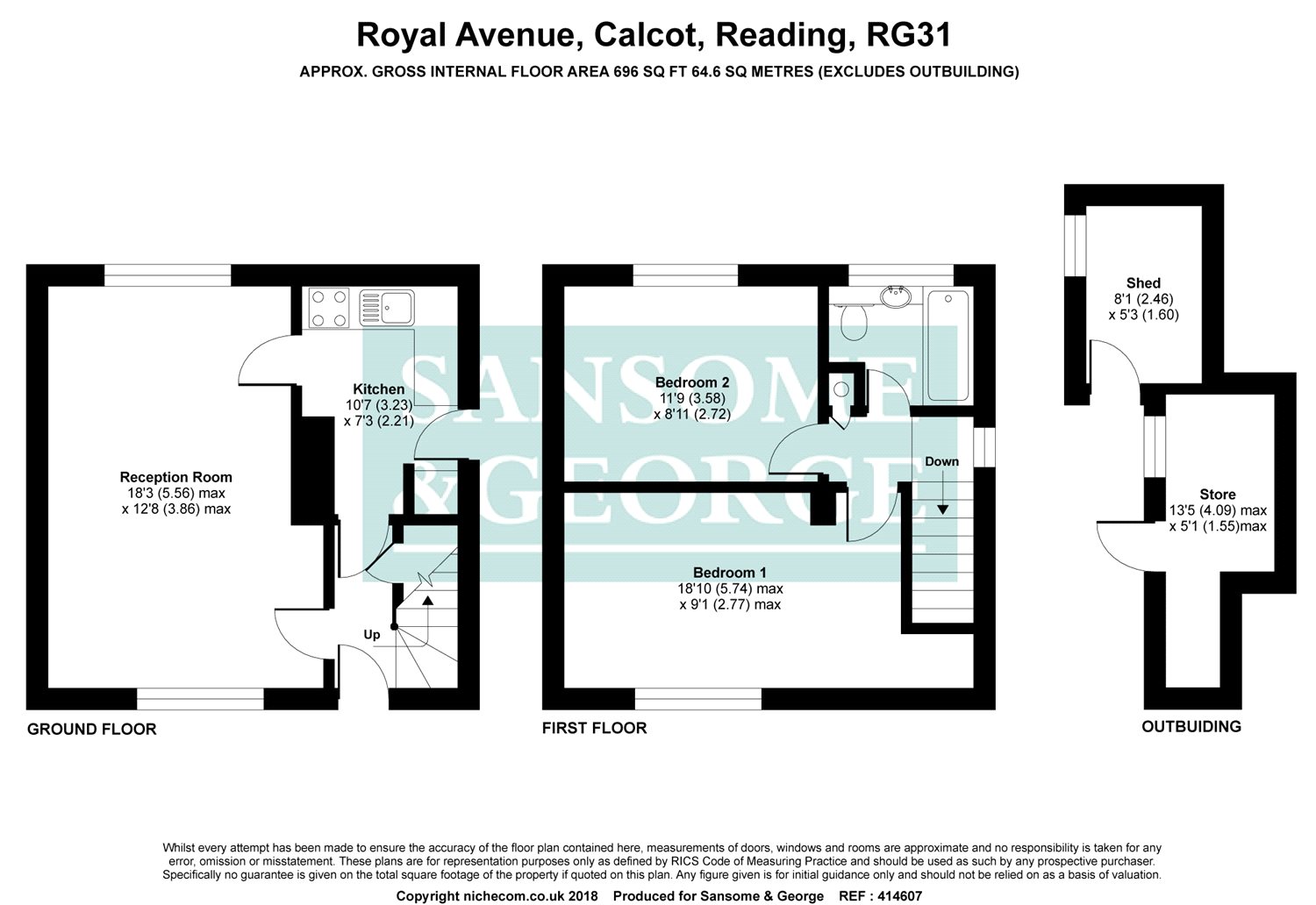 2 Bedrooms Semi-detached house for sale in Royal Avenue, Calcot, Reading, Berkshire RG31