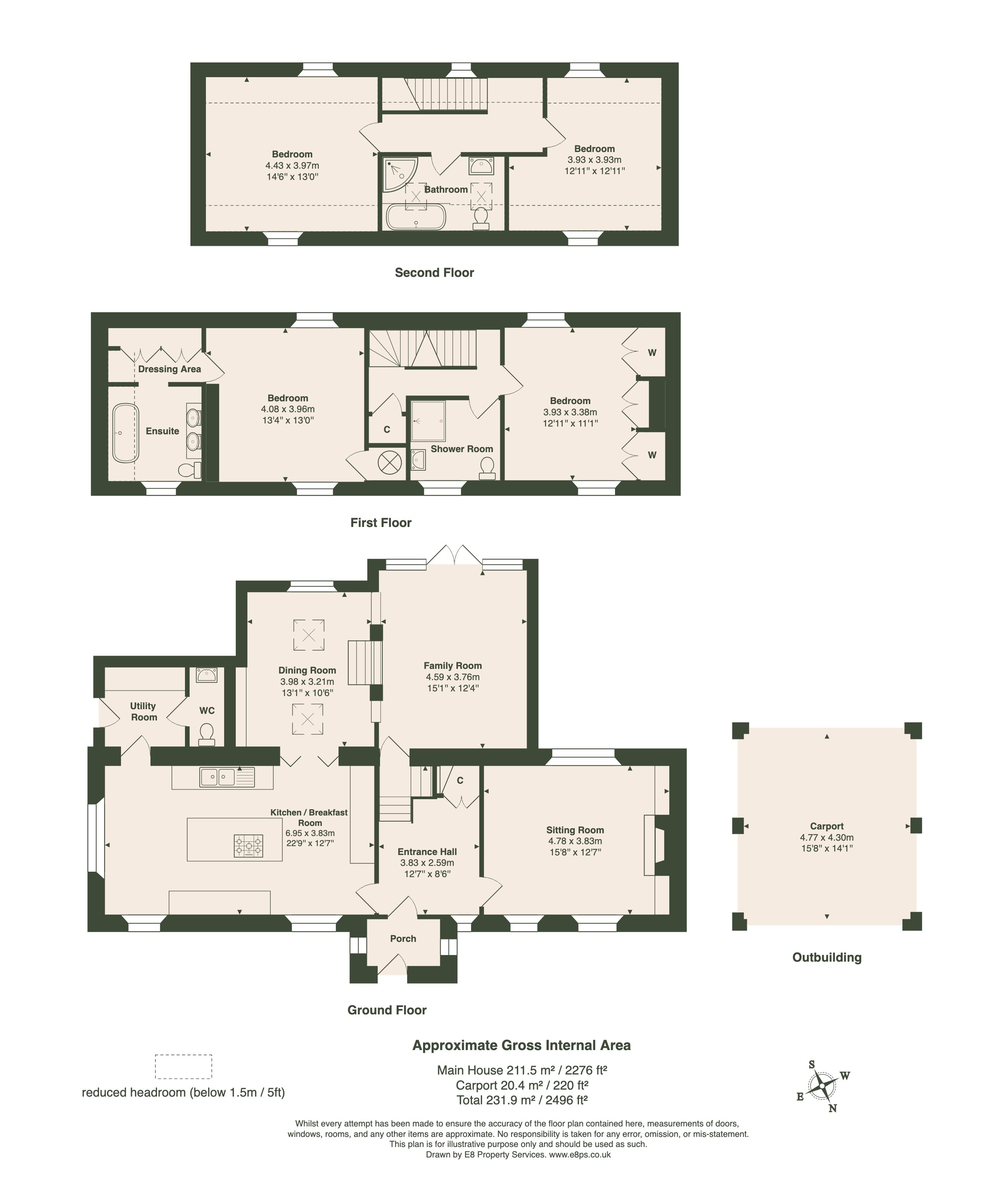 Pen Cross,, Nether Westcote, Gloucestershire floorplan