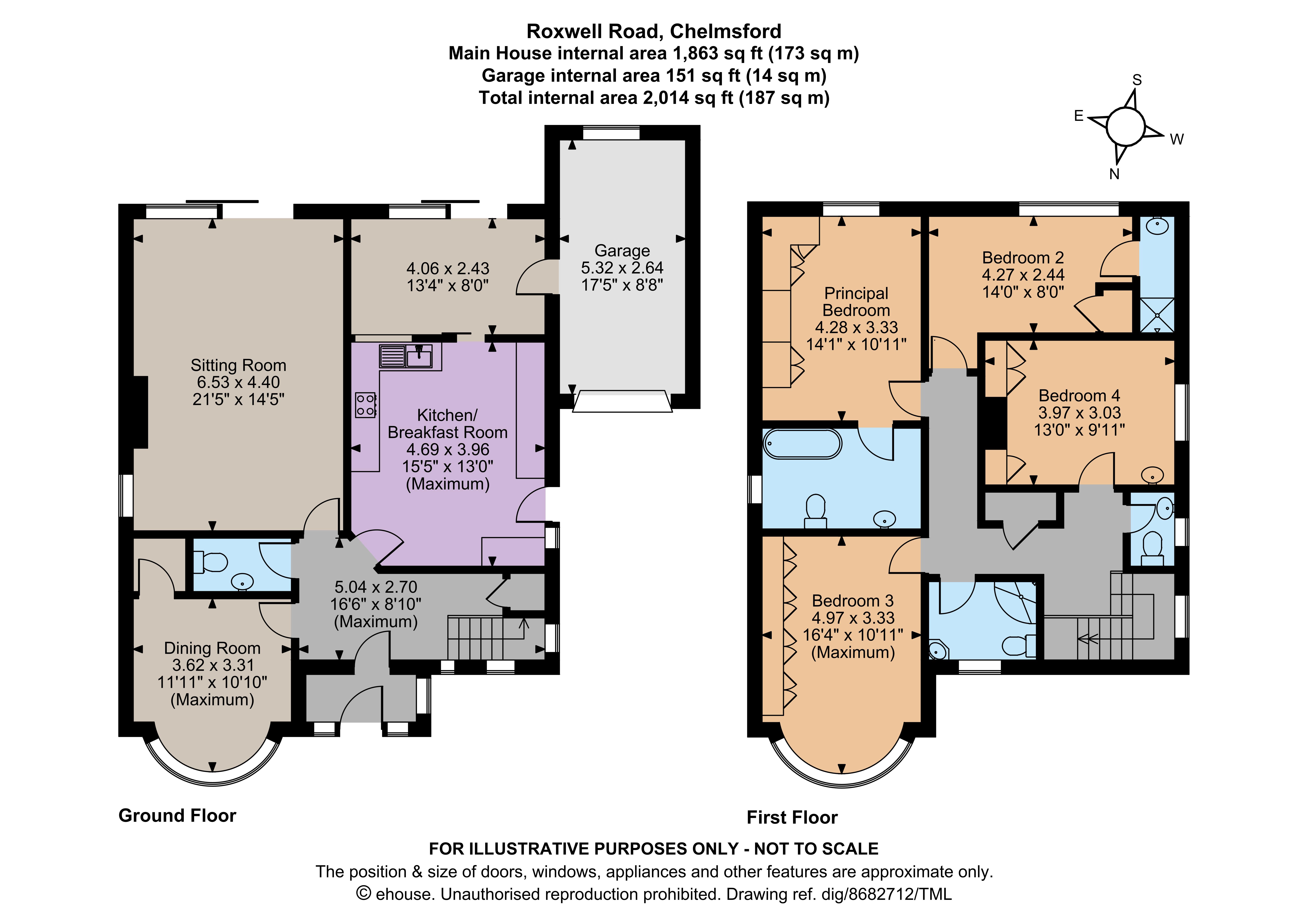 55, Roxwell Road, Essex floorplan
