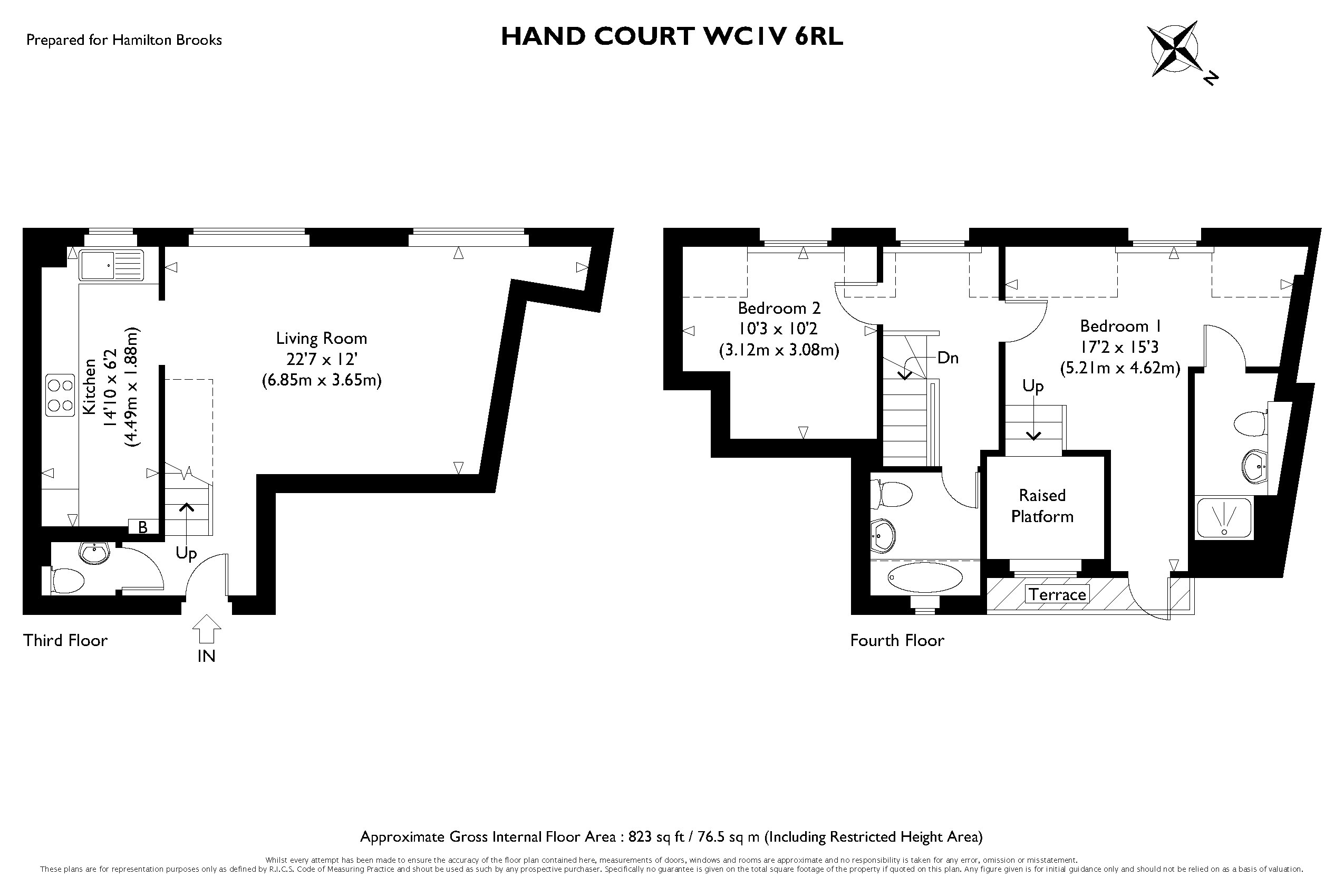 2 Bedrooms Flat to rent in Hand Court Holborn, London, London WC1V