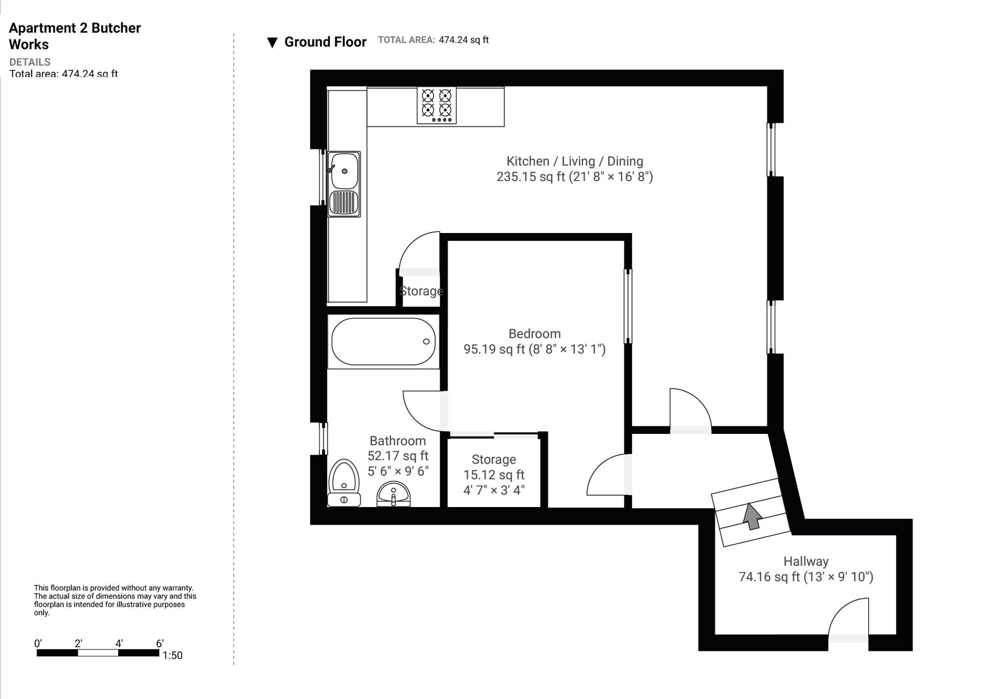 Apt 2 Butcher Works, Sheffield floorplan