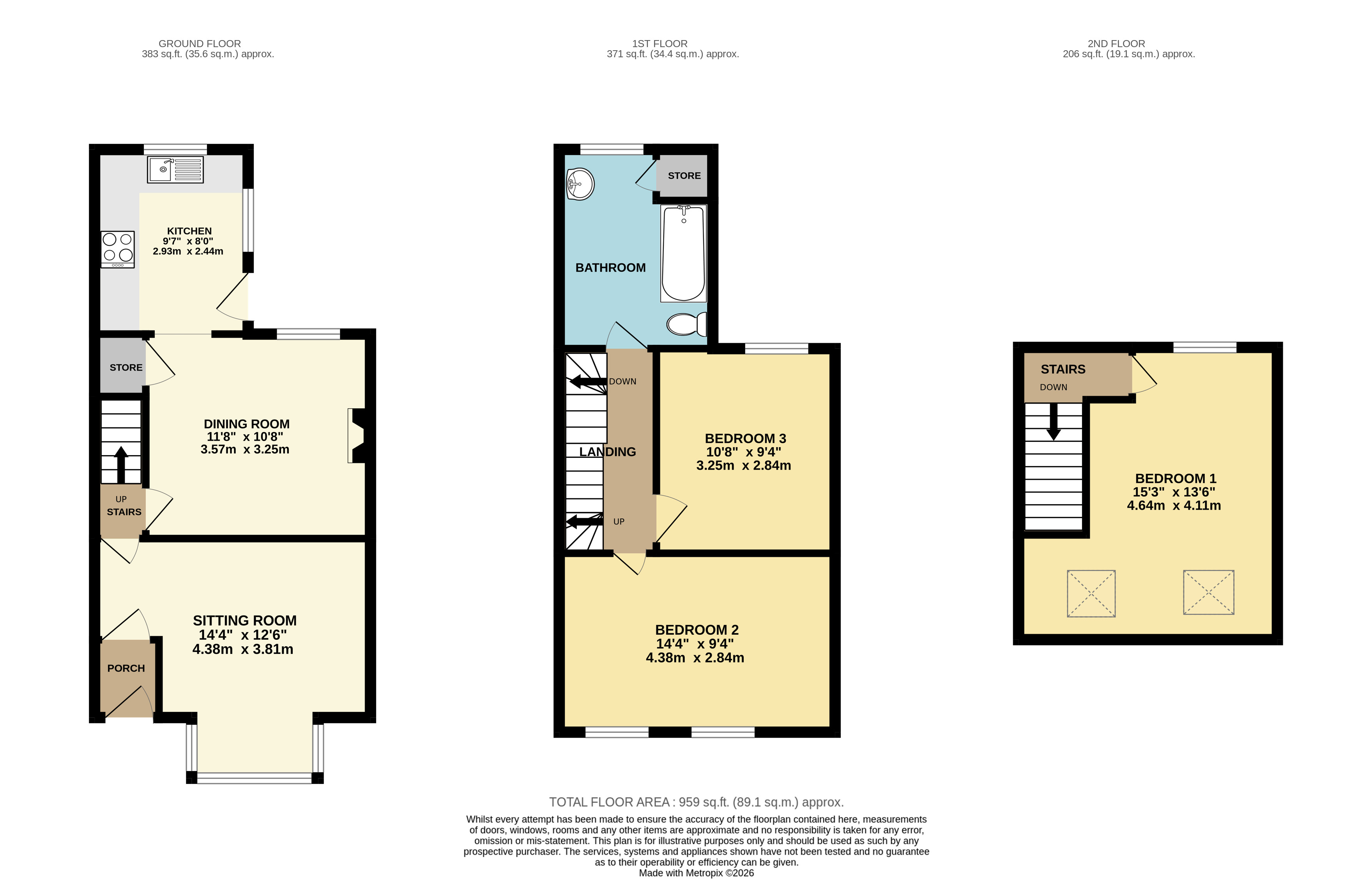 3 Coronation Terrace, Pump Lane Abbotsham Bideford floorplan