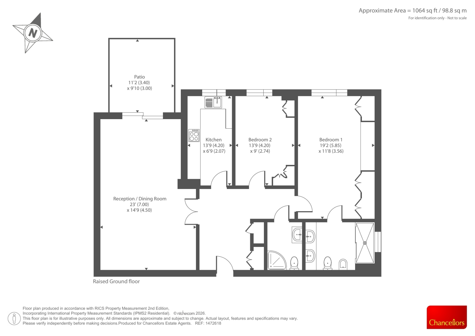 Flat 9 Regency House, 269, Regents Park Road, London floorplan