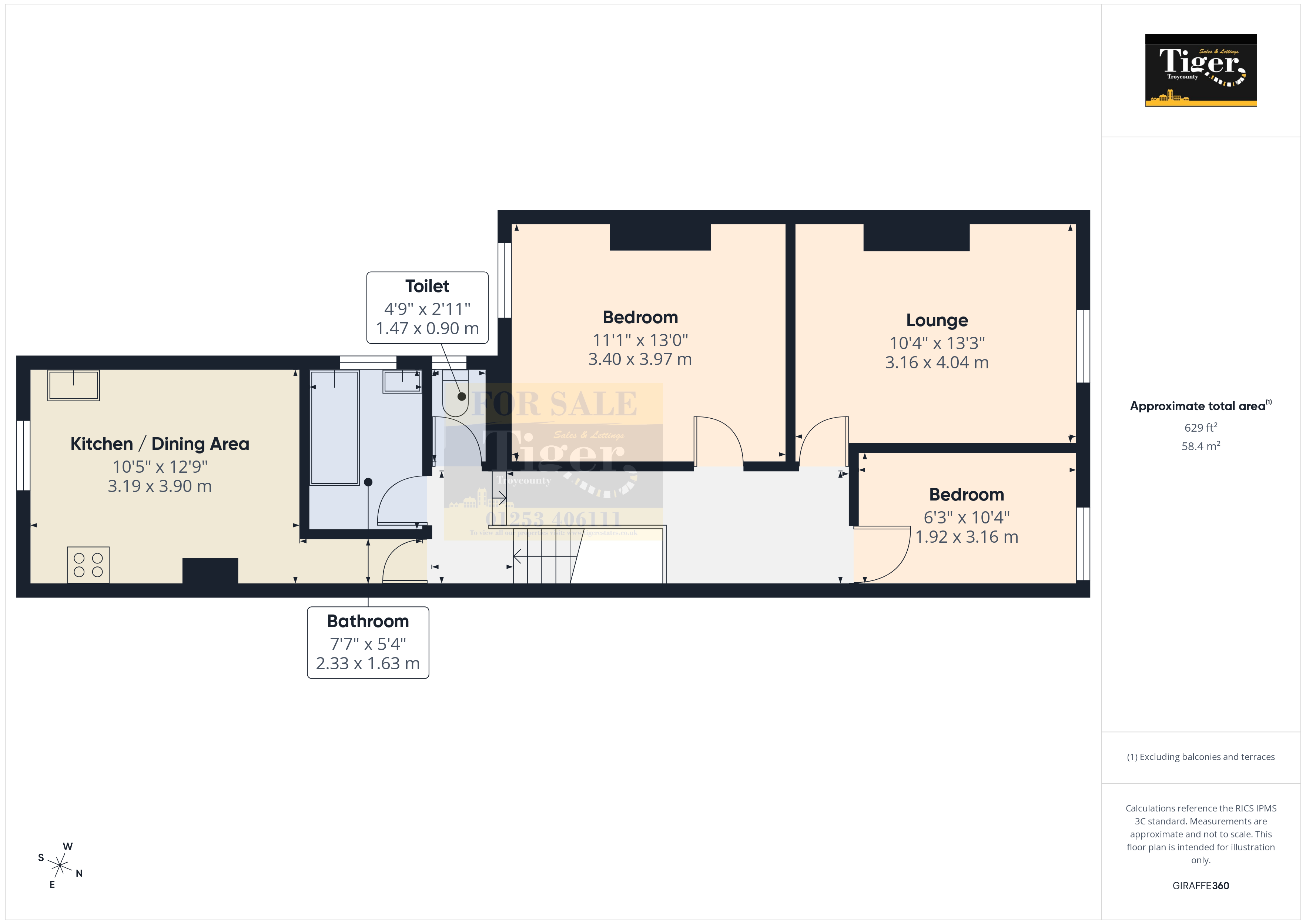 First Floor Flat, 7, Cheltenham Road, Blackpool floorplan