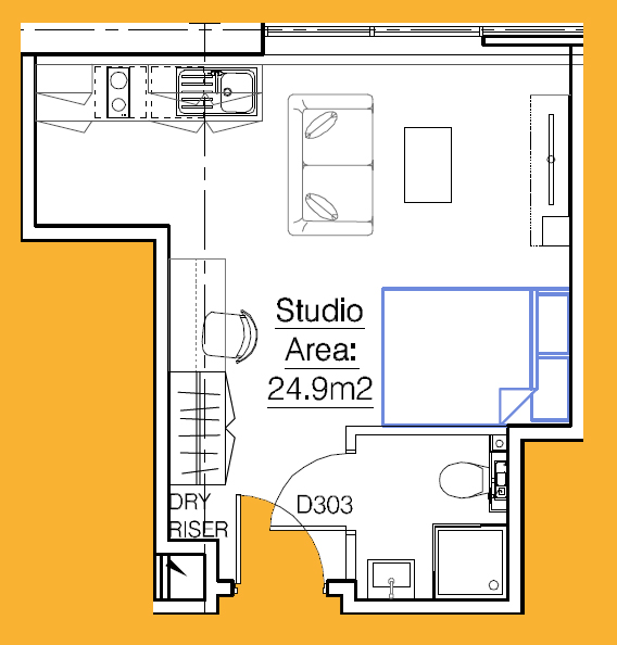 0 Bedrooms Studio to rent in Havana Residence, Wade Lane, Leeds LS2