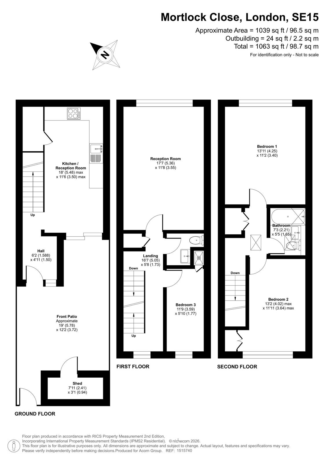 25, Mortlock Close, London floorplan