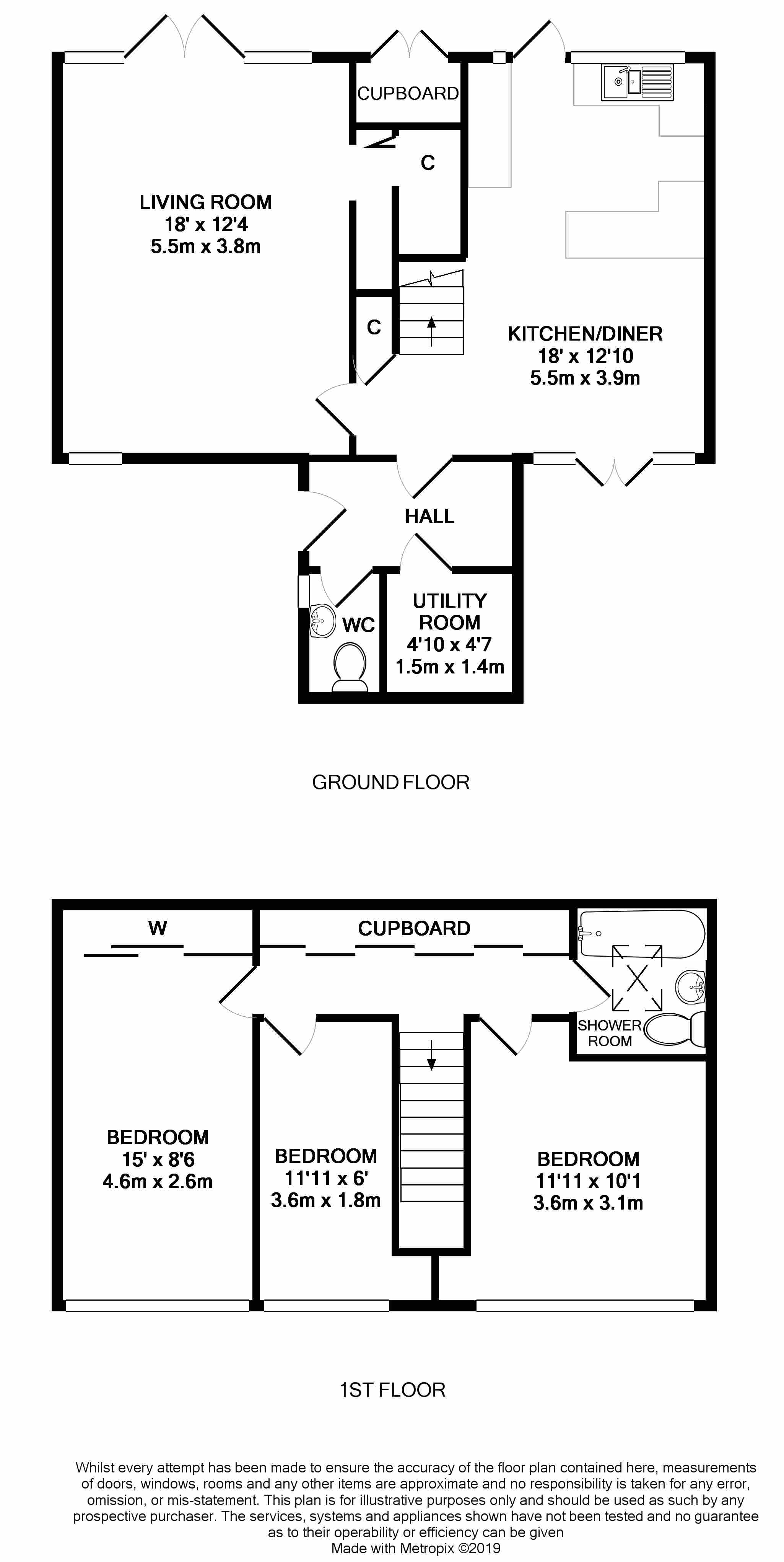 3 Bedrooms End terrace house for sale in Charleston Court, Forestfield, Crawley RH10