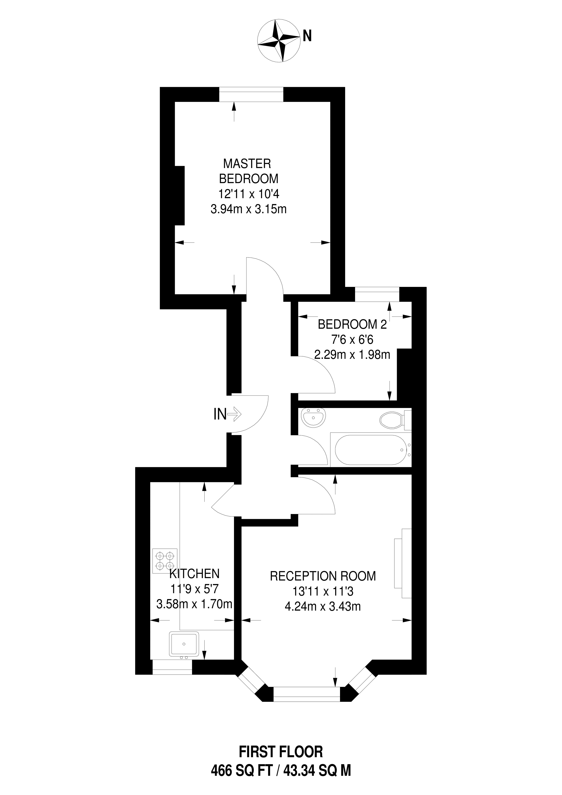 2 Bedrooms Flat to rent in Severus Road, Clapham Junction SW11