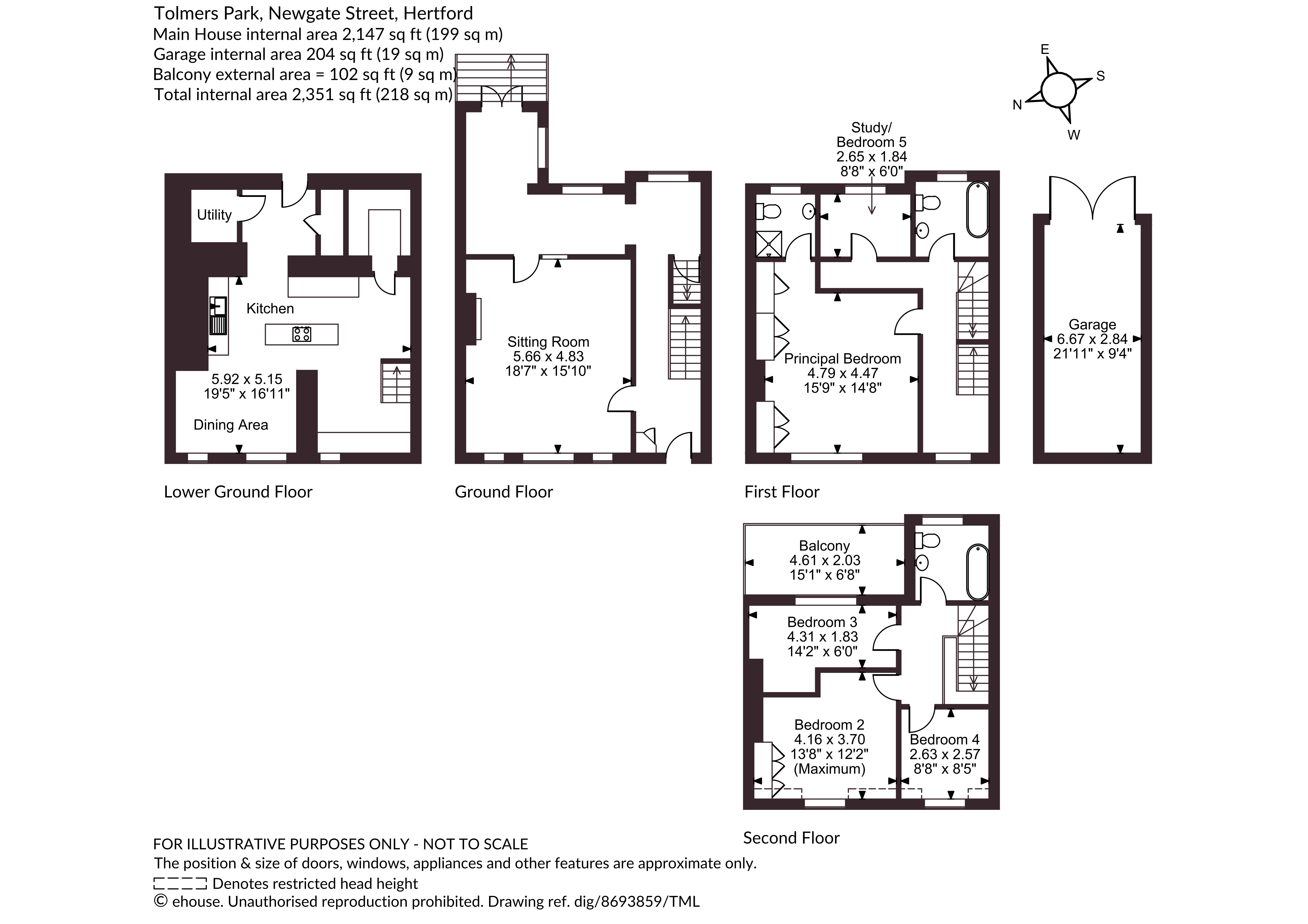 4 Tolmers Park,, Carbone Hill, Newgate Street floorplan