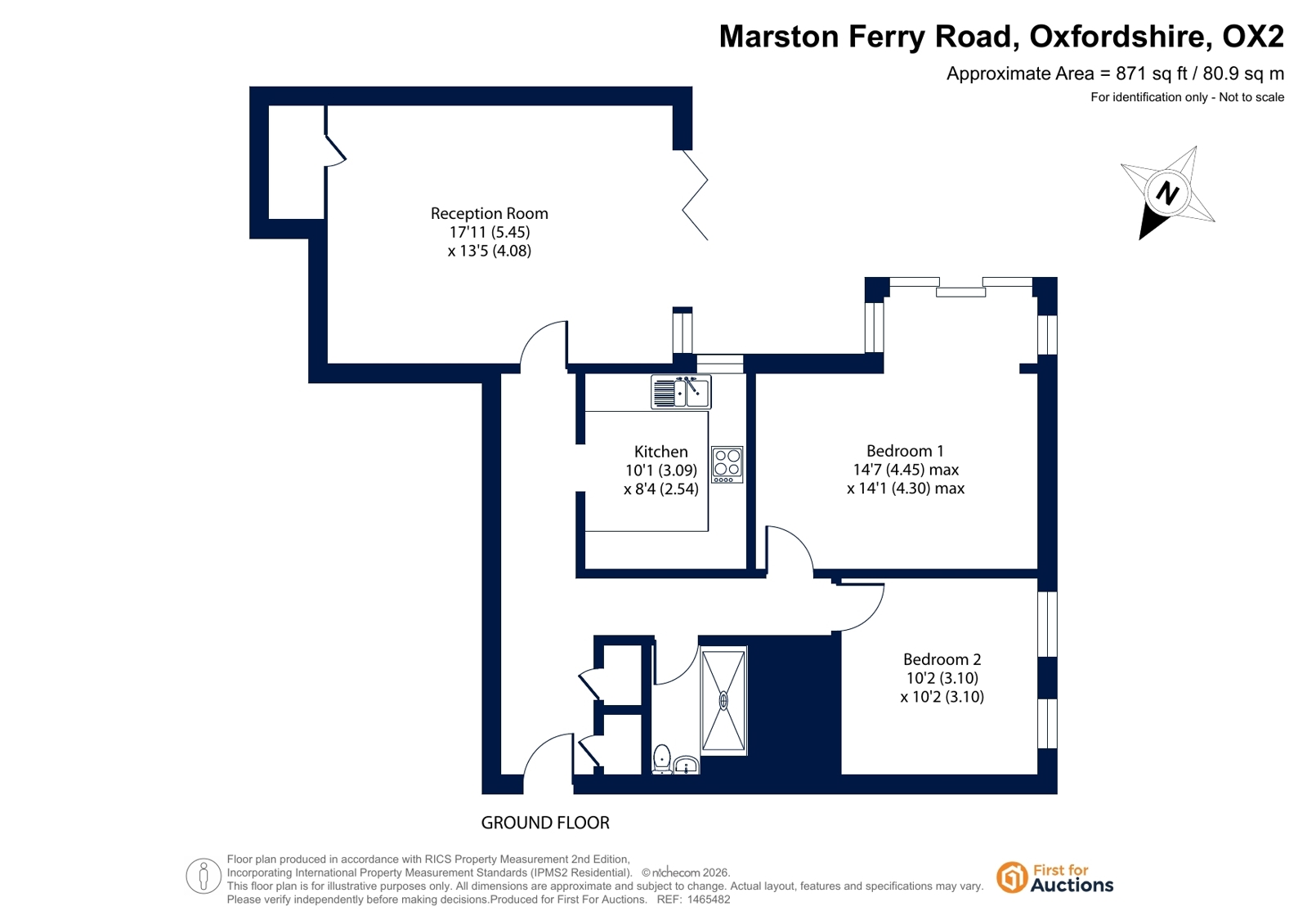 Flat 1, Marston Ferry Court,, Marston Ferry Road, Oxfordshire floorplan