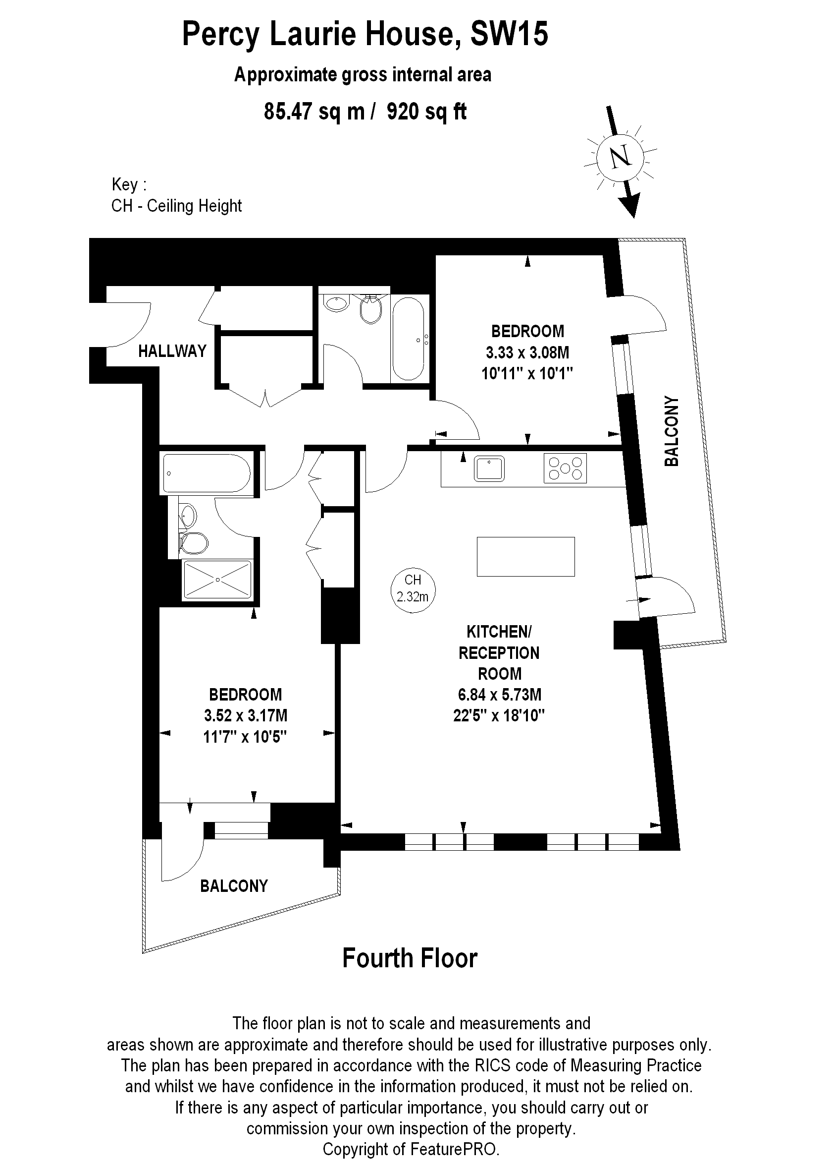 2 Bedrooms Flat for sale in Percy Laurie House, 217 Upper Richmond Road, London SW15