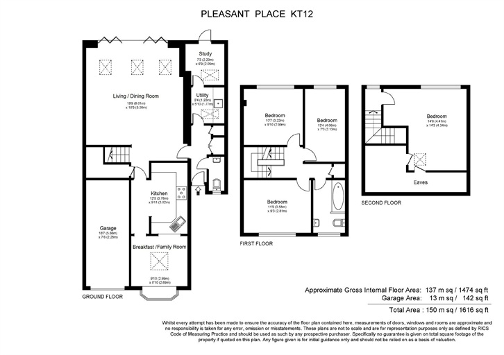 3 Bedrooms Semi-detached house for sale in Pleasant Place, Hersham Village, Surrey KT12