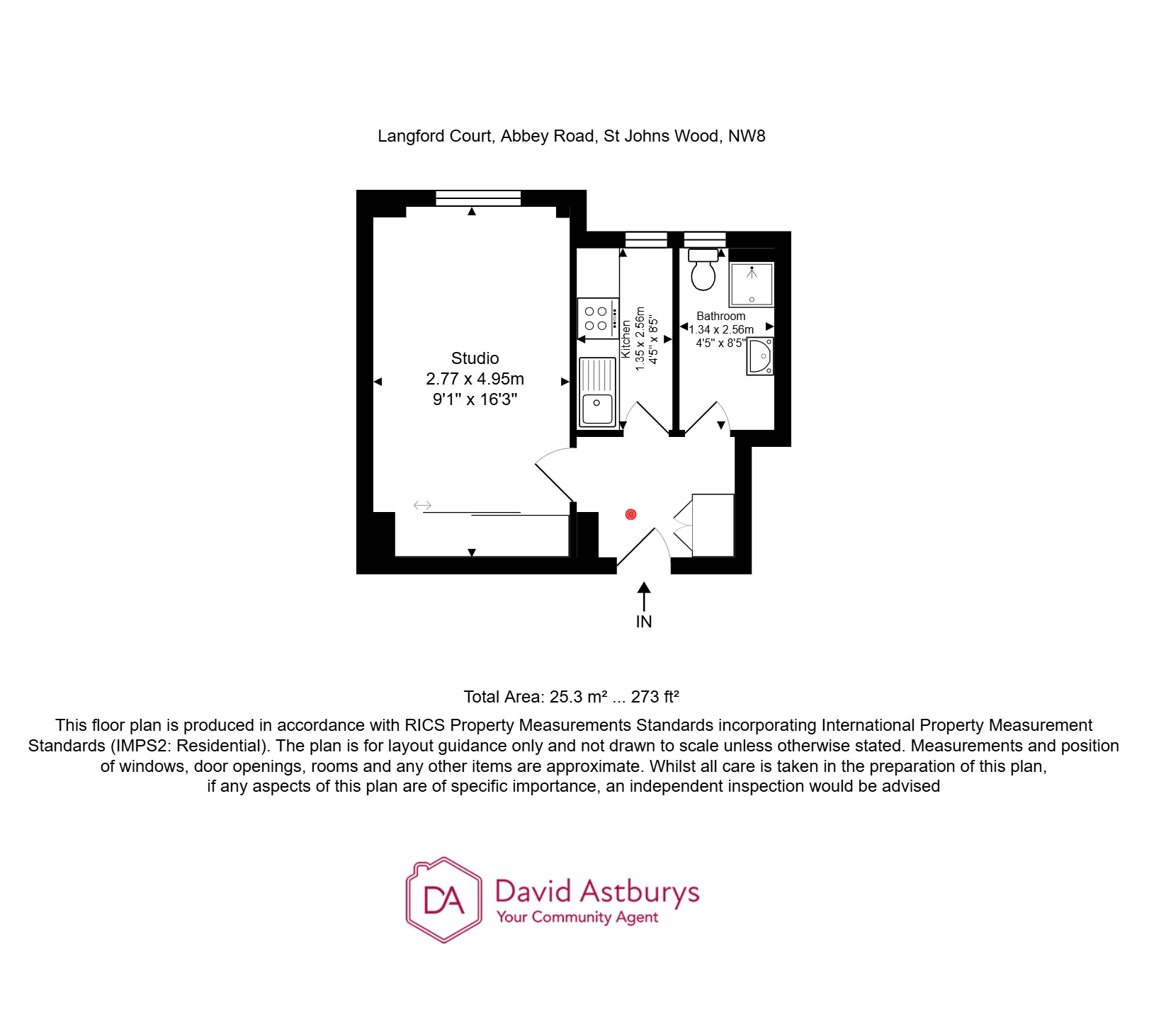 Flat 48 Langford Court, 22, Abbey Road, St Johns Wood floorplan
