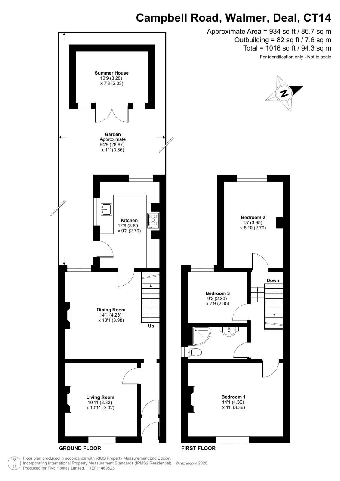 33, Campbell Road, Deal floorplan