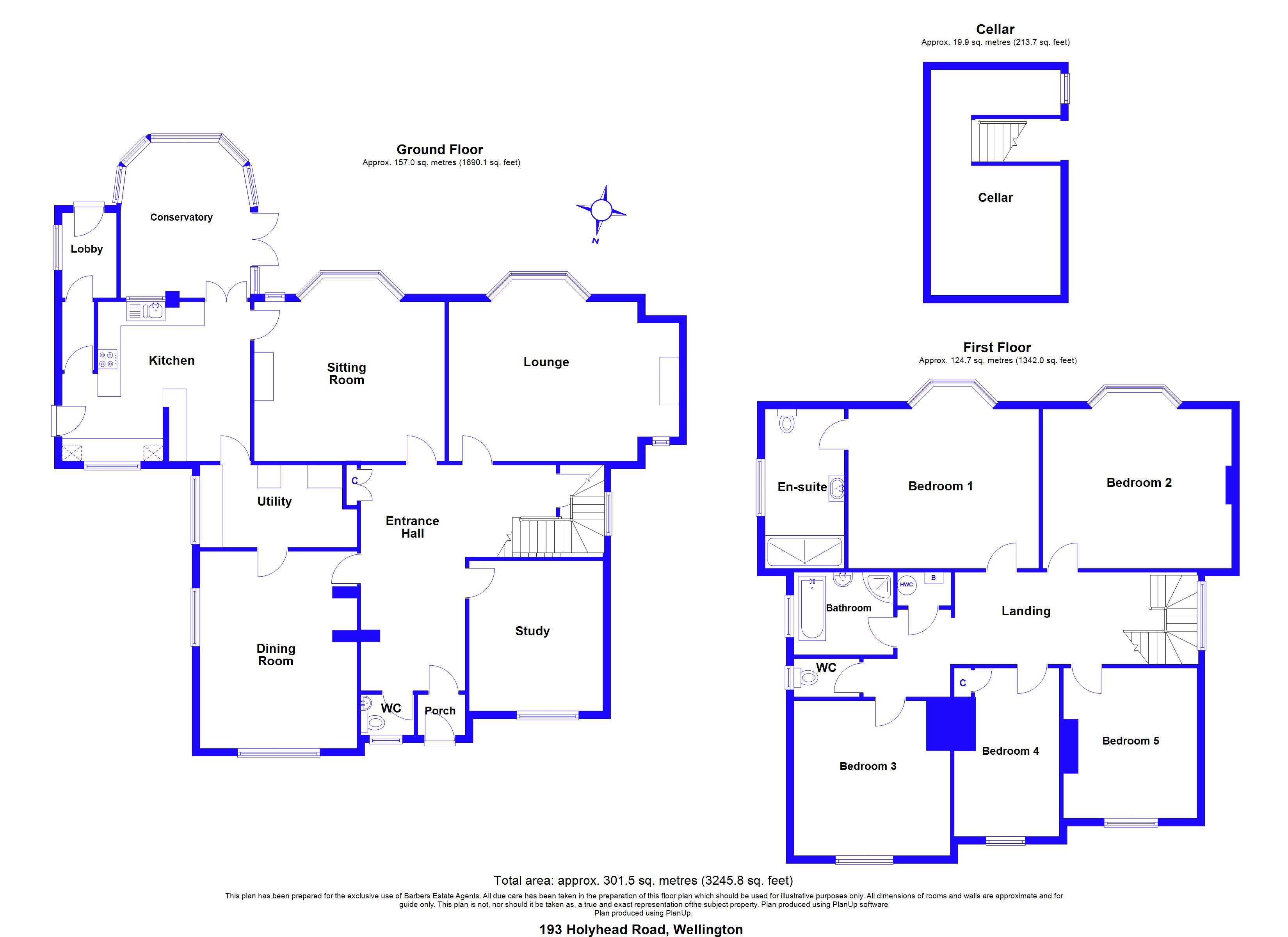 Northop, 193, Holyhead Road, Telford floorplan