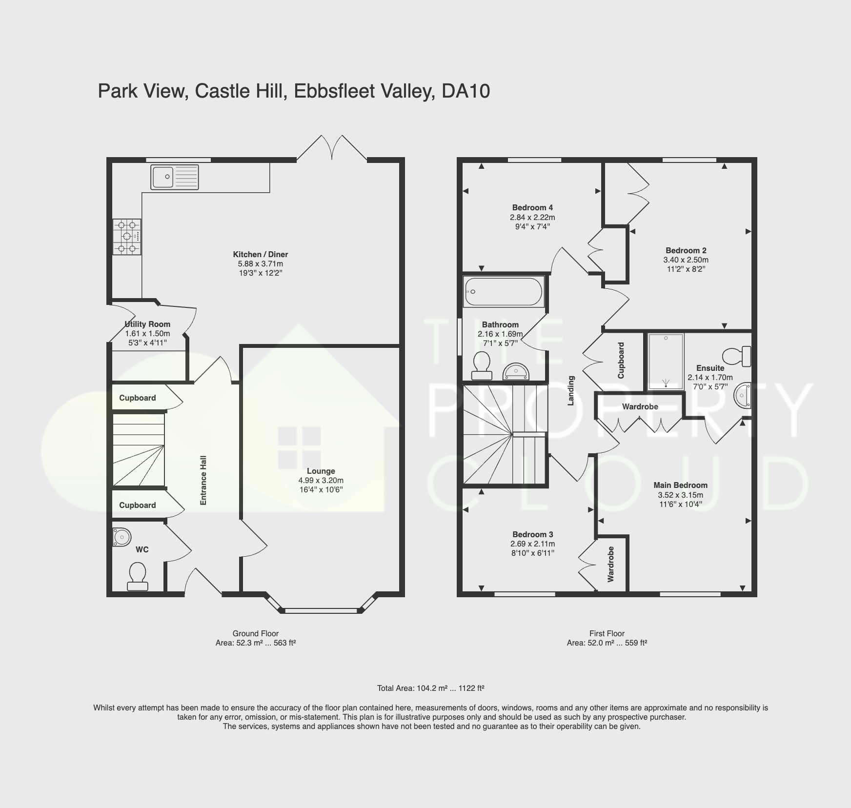 15 Park View, Castle Hill, Swanscombe floorplan