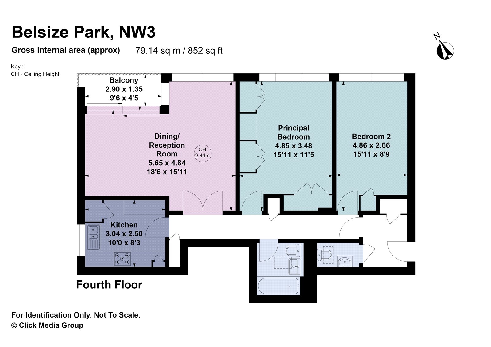 Flat 17, Lowlands 2-8,, Eton Avenue, London floorplan