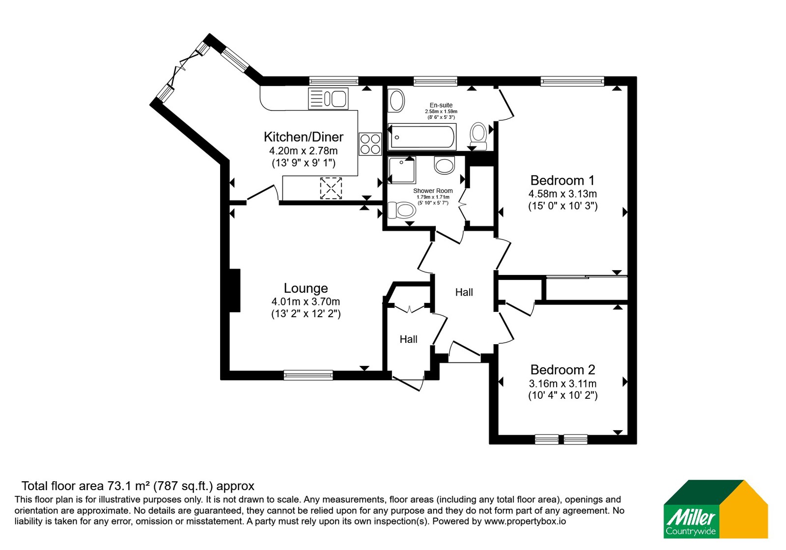 Bickland Water Road, Cornwall floorplan