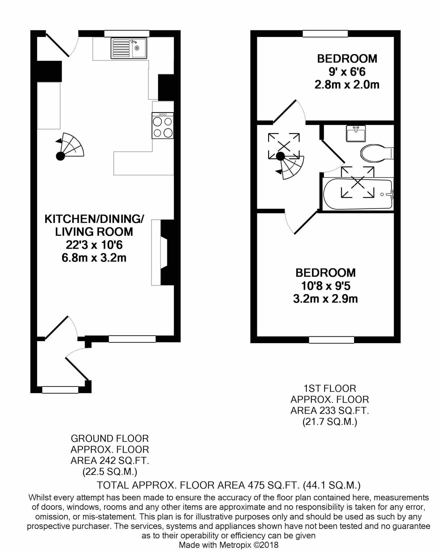 2 Bedrooms Terraced house for sale in Maendu Street, Brecon LD3