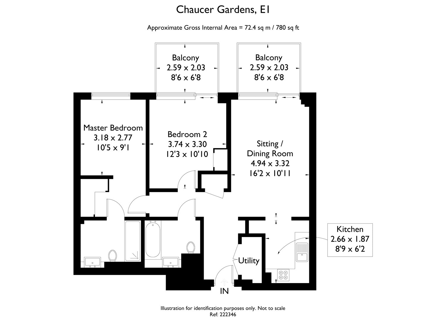 2 Bedrooms Flat to rent in Perilla House, 1 Chaucer Gardens, London E1