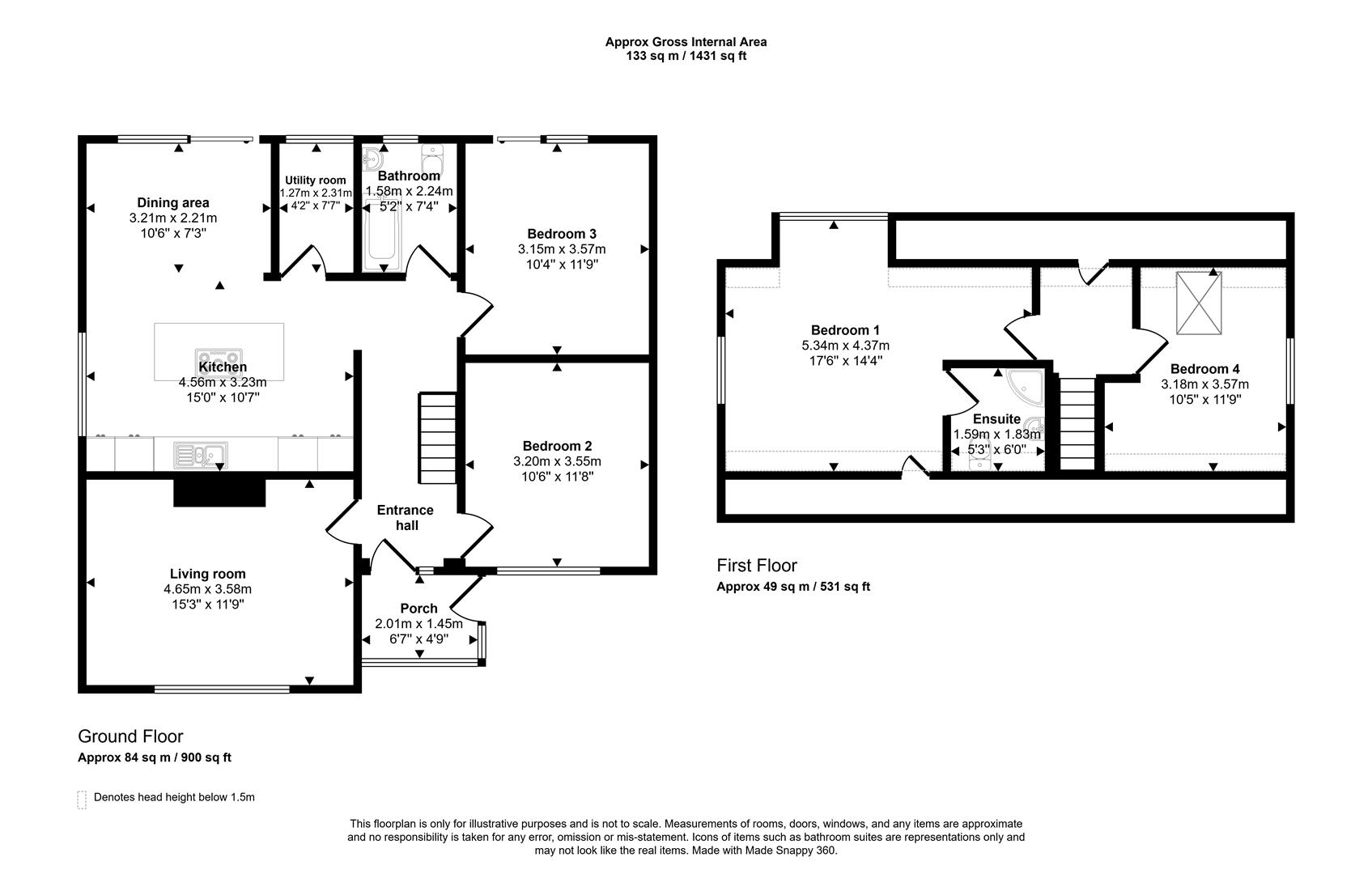 Dymani, Cilgerran Road, Penybryn Cardigan floorplan