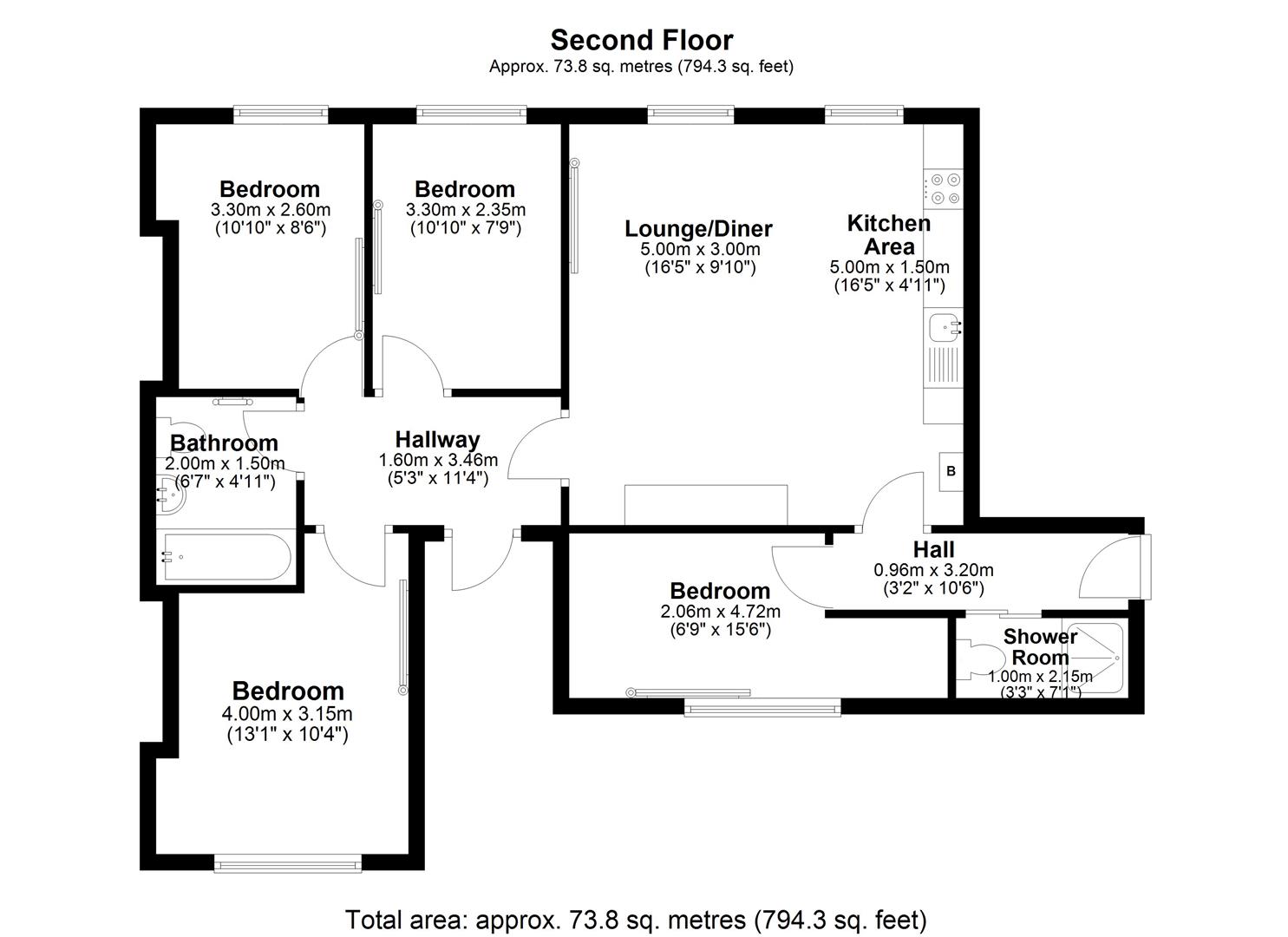 St James' Street, Newcastle upon Tyne floorplan