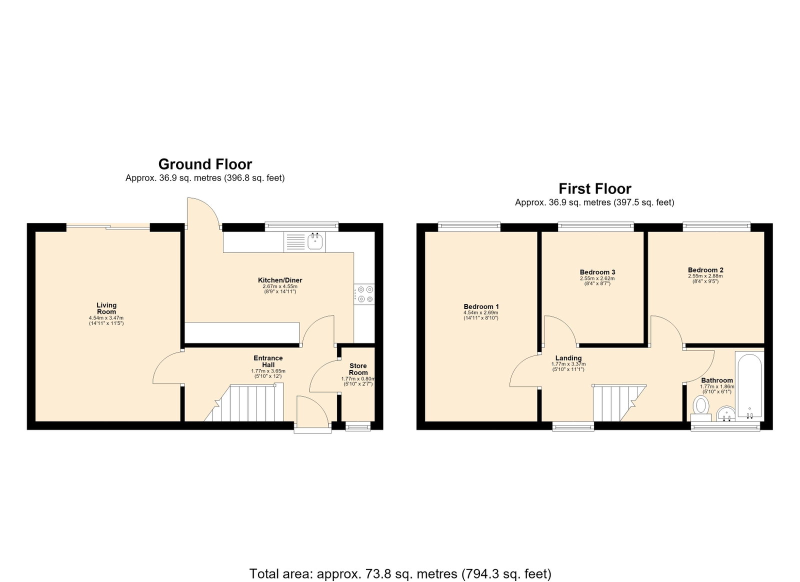 6, Ennerdale, Skelmersdale floorplan