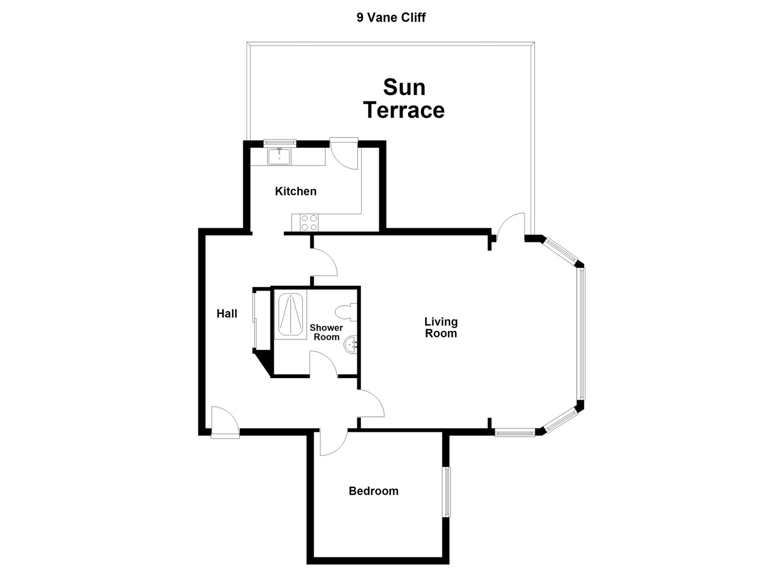 Vane Cliff, 7,Flat 9, Vane Hill Road, Torquay floorplan