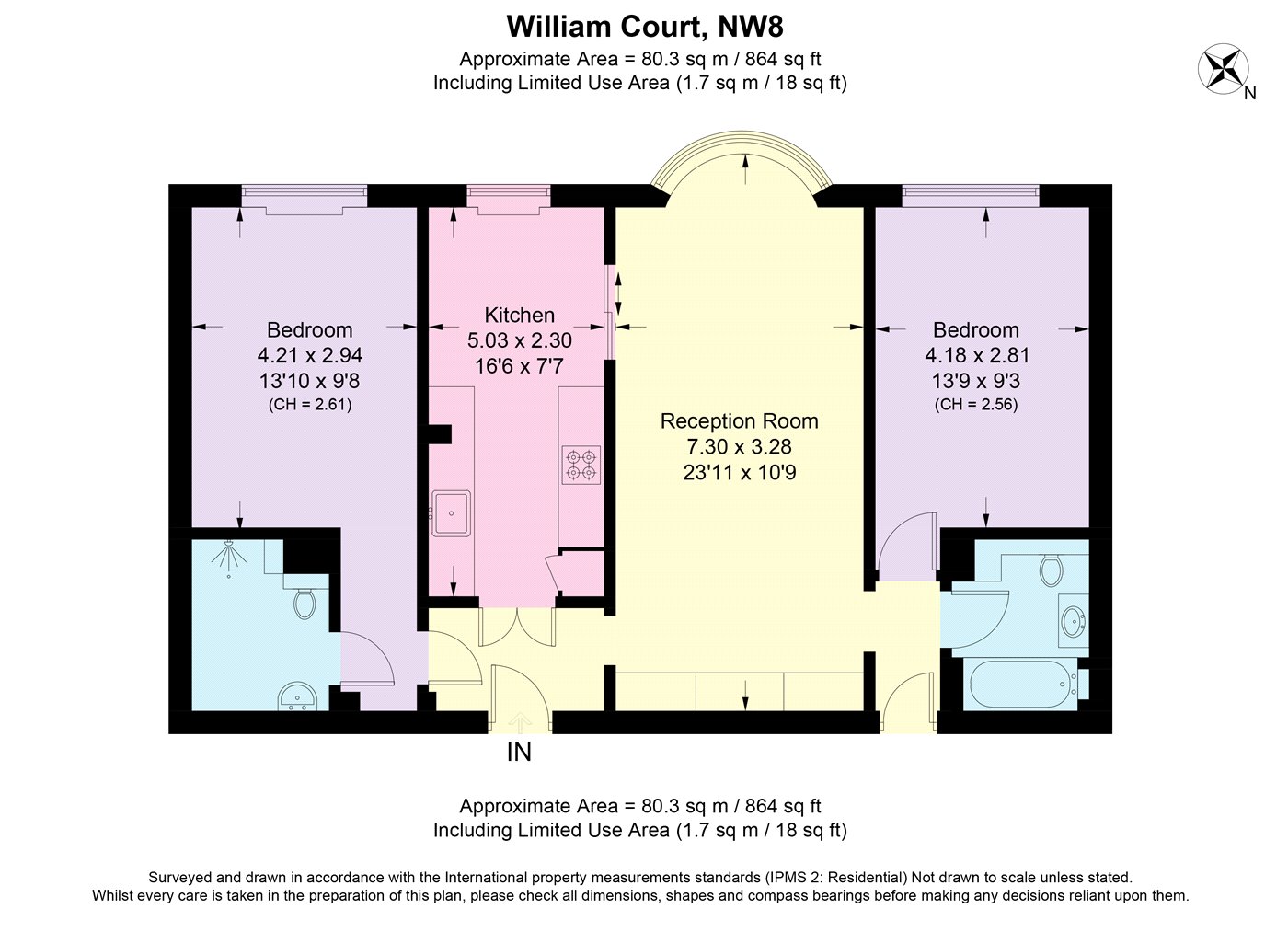 68, William Court, St John's Wood floorplan