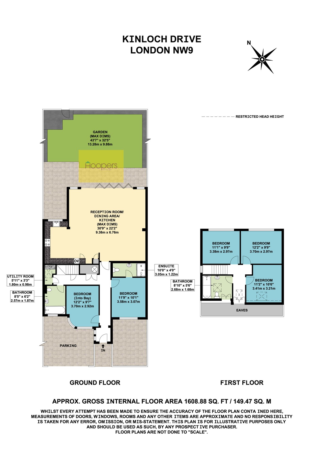 16, Kinloch Drive, London floorplan