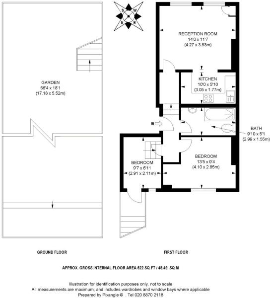 2 Bedrooms Flat to rent in Manville Road, Balham SW17