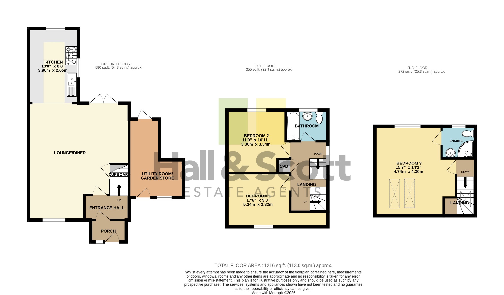 3 Metcombe Vale, Metcombe, Ottery St Mary floorplan