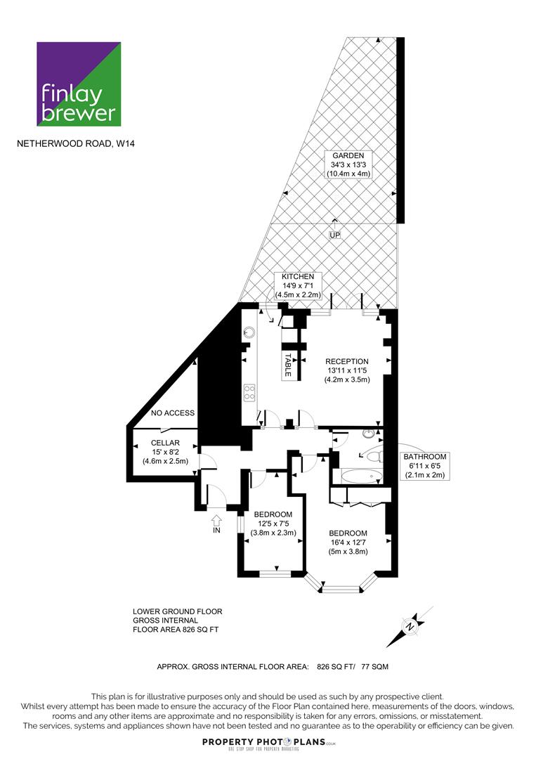116A, Netherwood Road, London floorplan