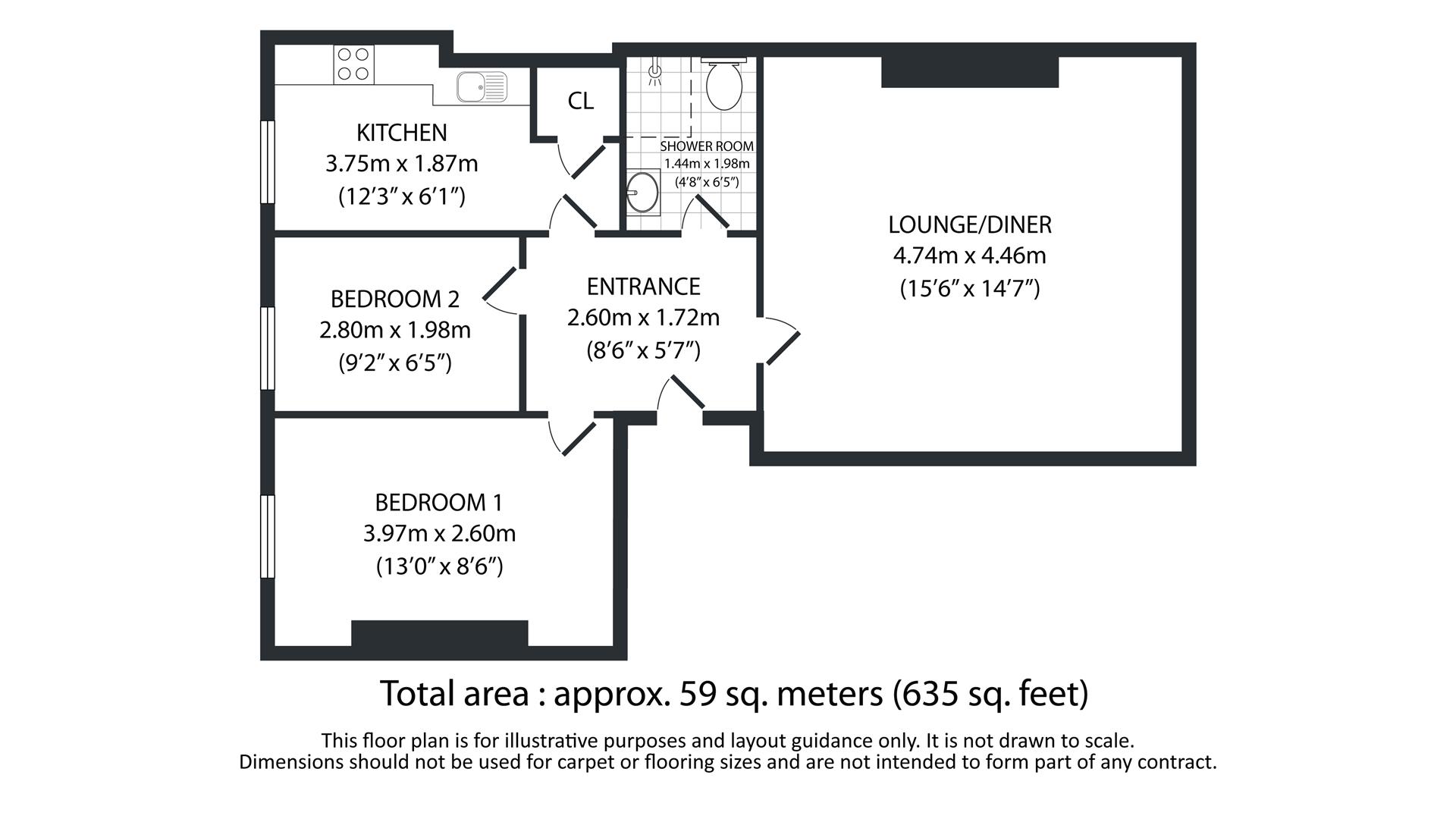 Flat 4, 3, St Margarets Road, Cheltenham floorplan