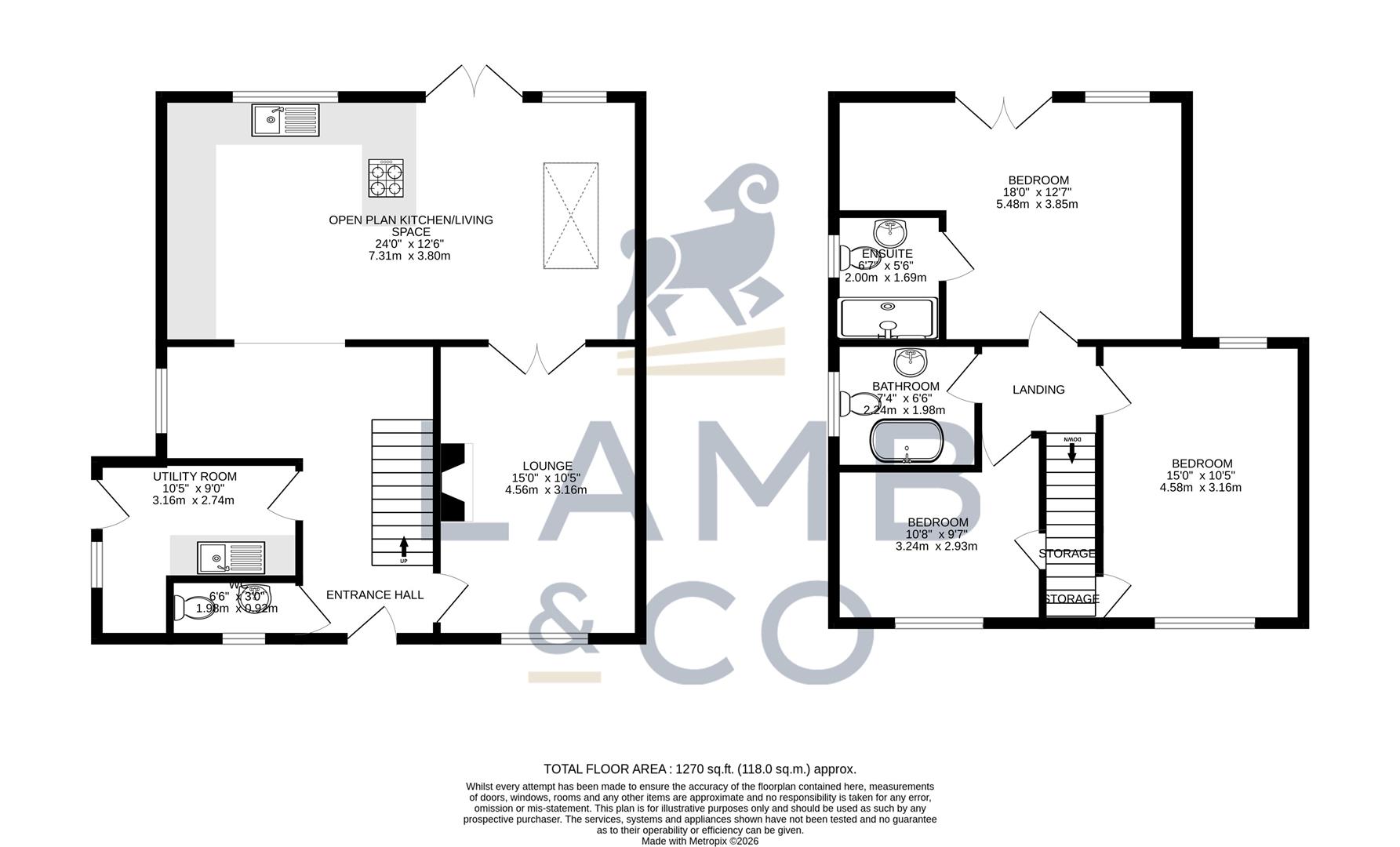 16 Coronation Villas, Harwich Road Beaumont, Clacton-On-Sea floorplan