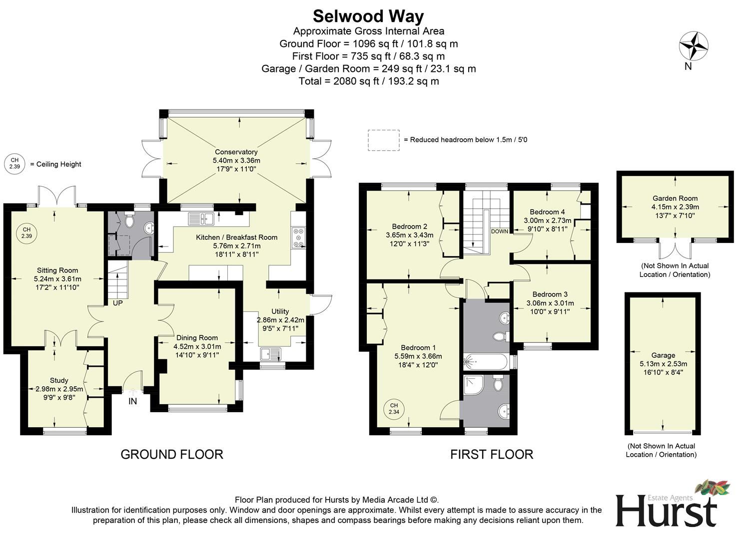 5, Selwood Way, High Wycombe floorplan