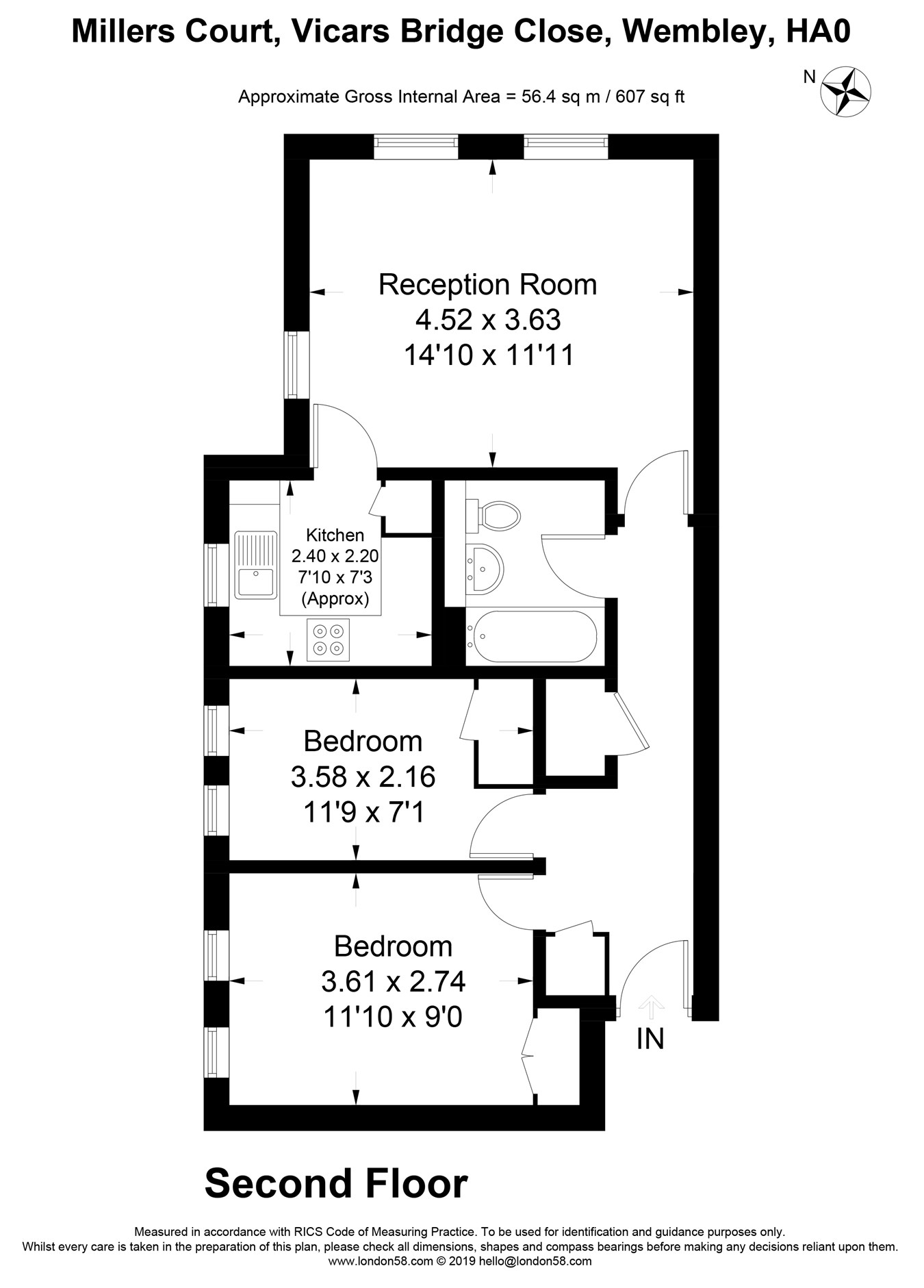 2 Bedrooms Flat for sale in Vicars Bridge Close, Wembley, London HA0