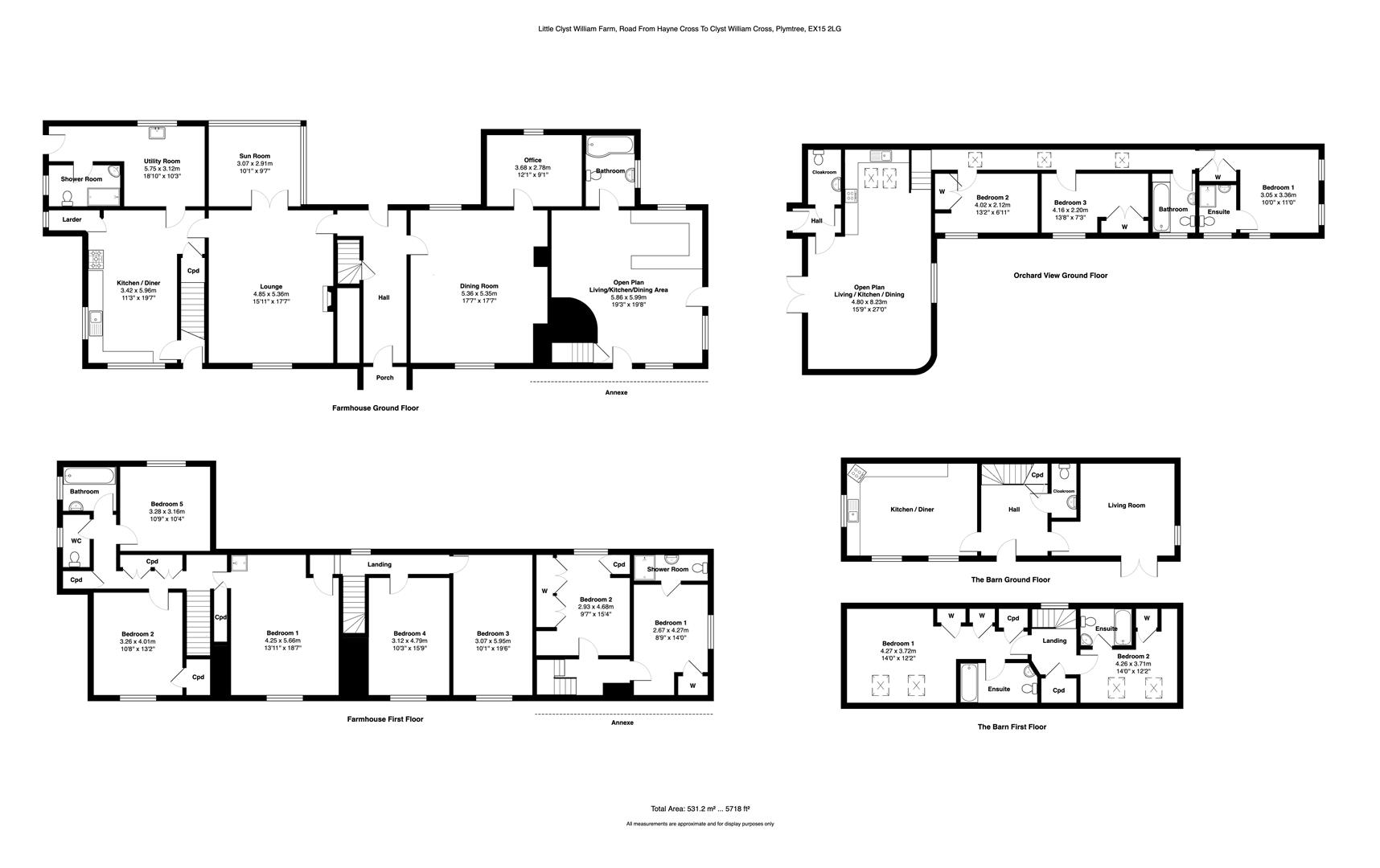 Little Clyst William Farm, Cullompton floorplan