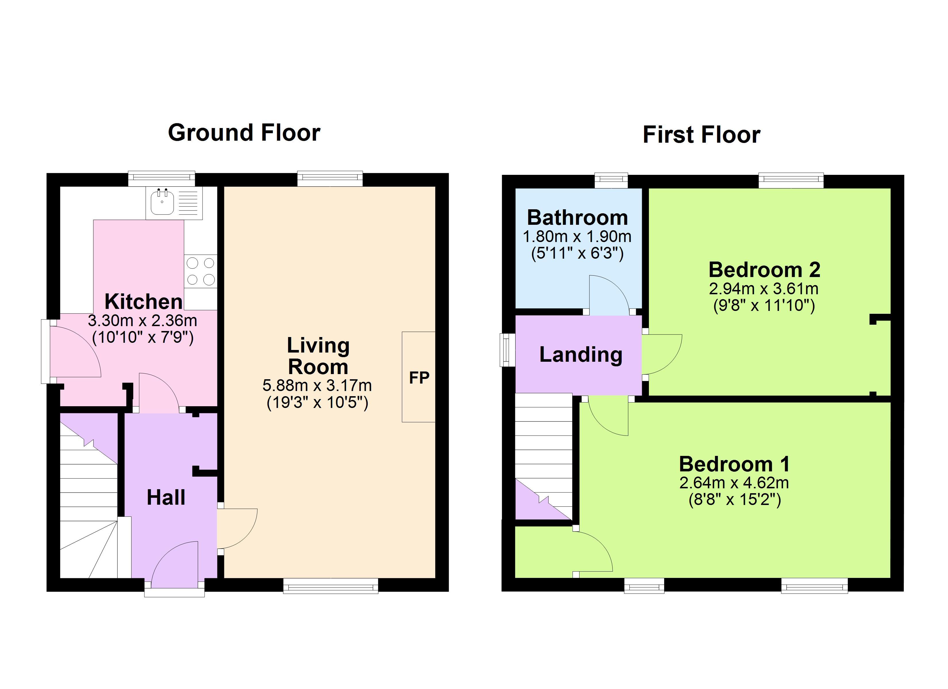 2 Bedrooms Semi-detached house for sale in Dovecot Road, Tullibody, Clackmannanshire FK10