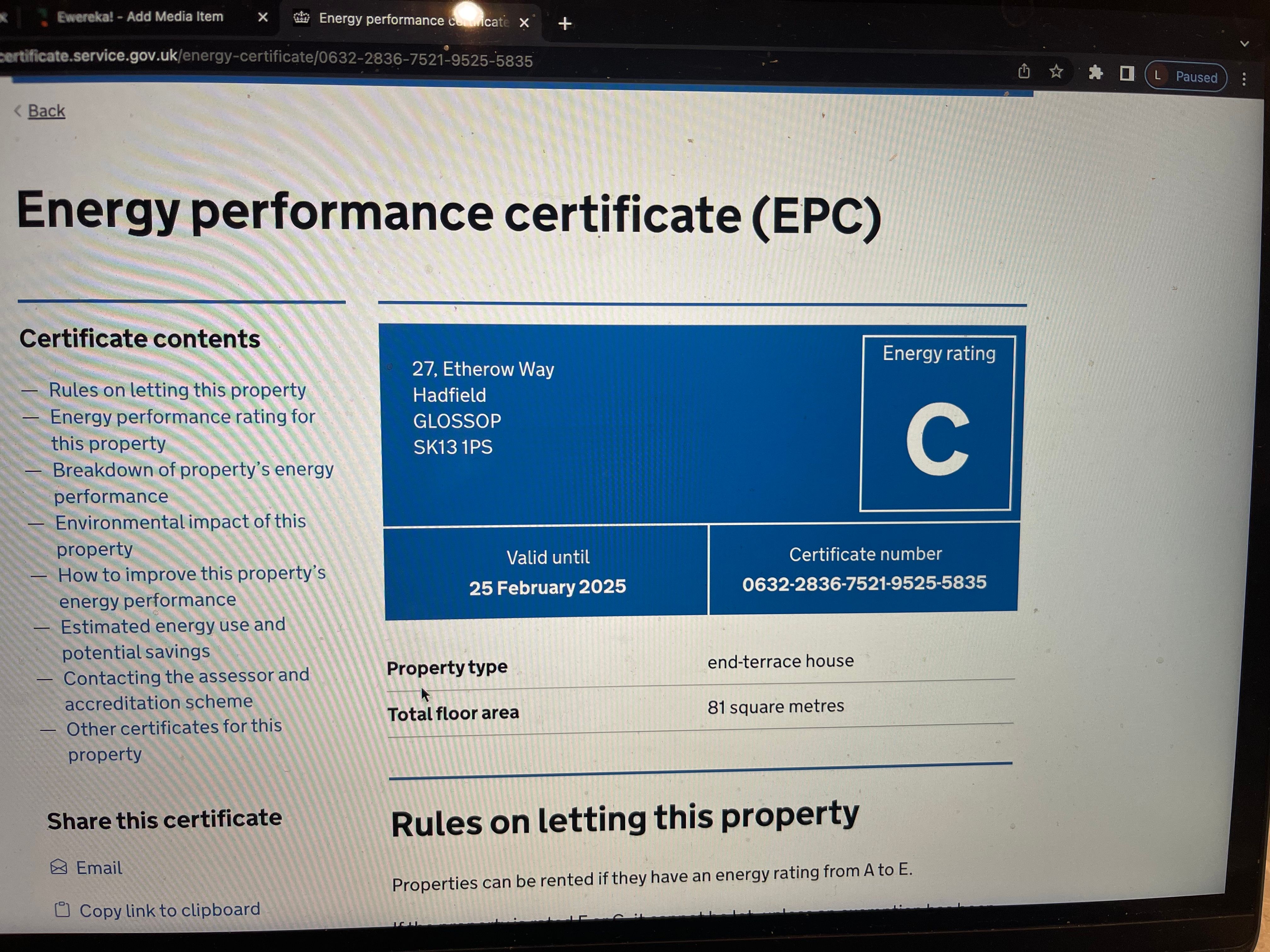 Etherow Way, Hadfield, Glossop SK13, 3 bedroom end terrace house to