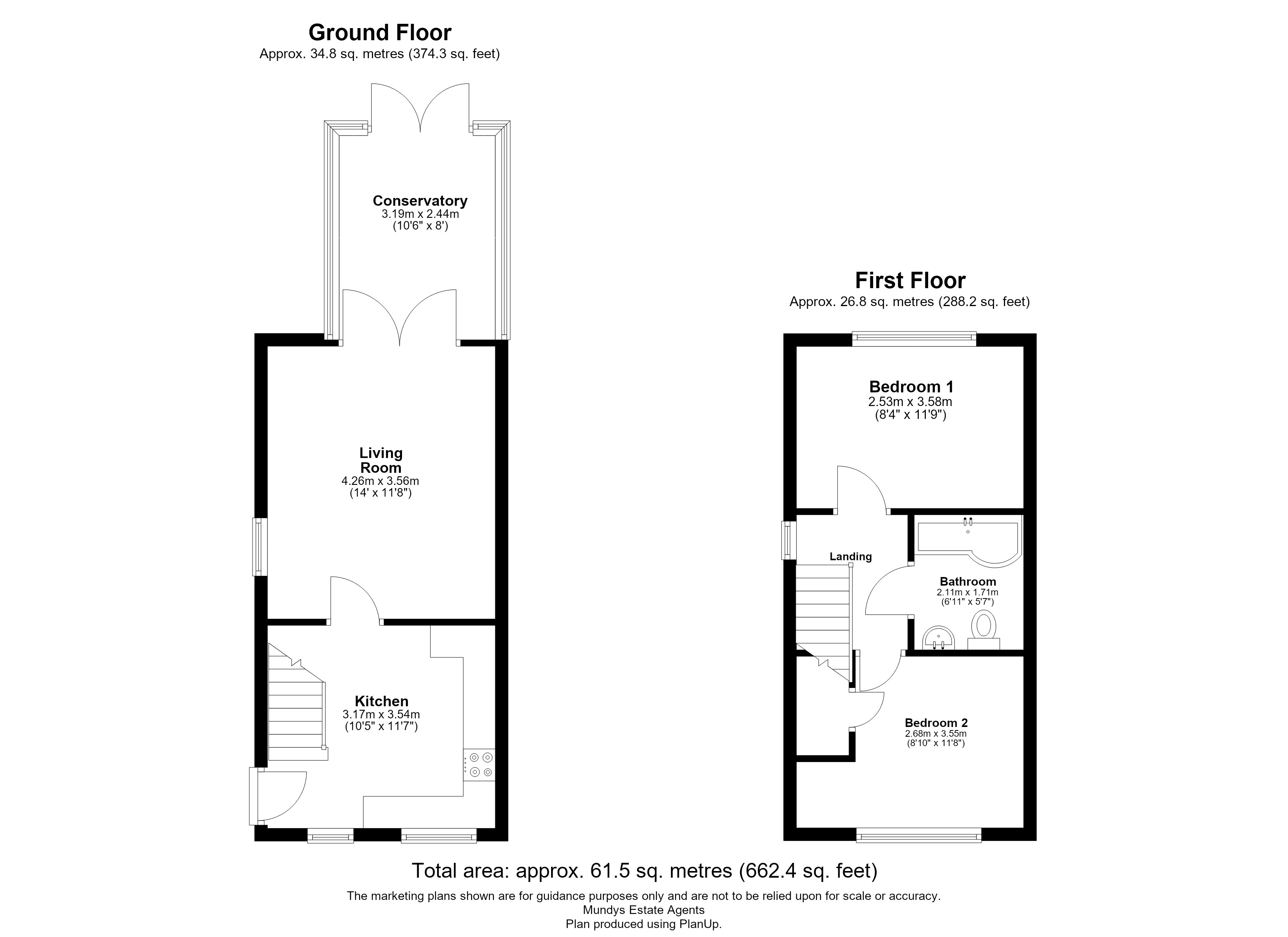 52, Anglian Way, Market Rasen floorplan