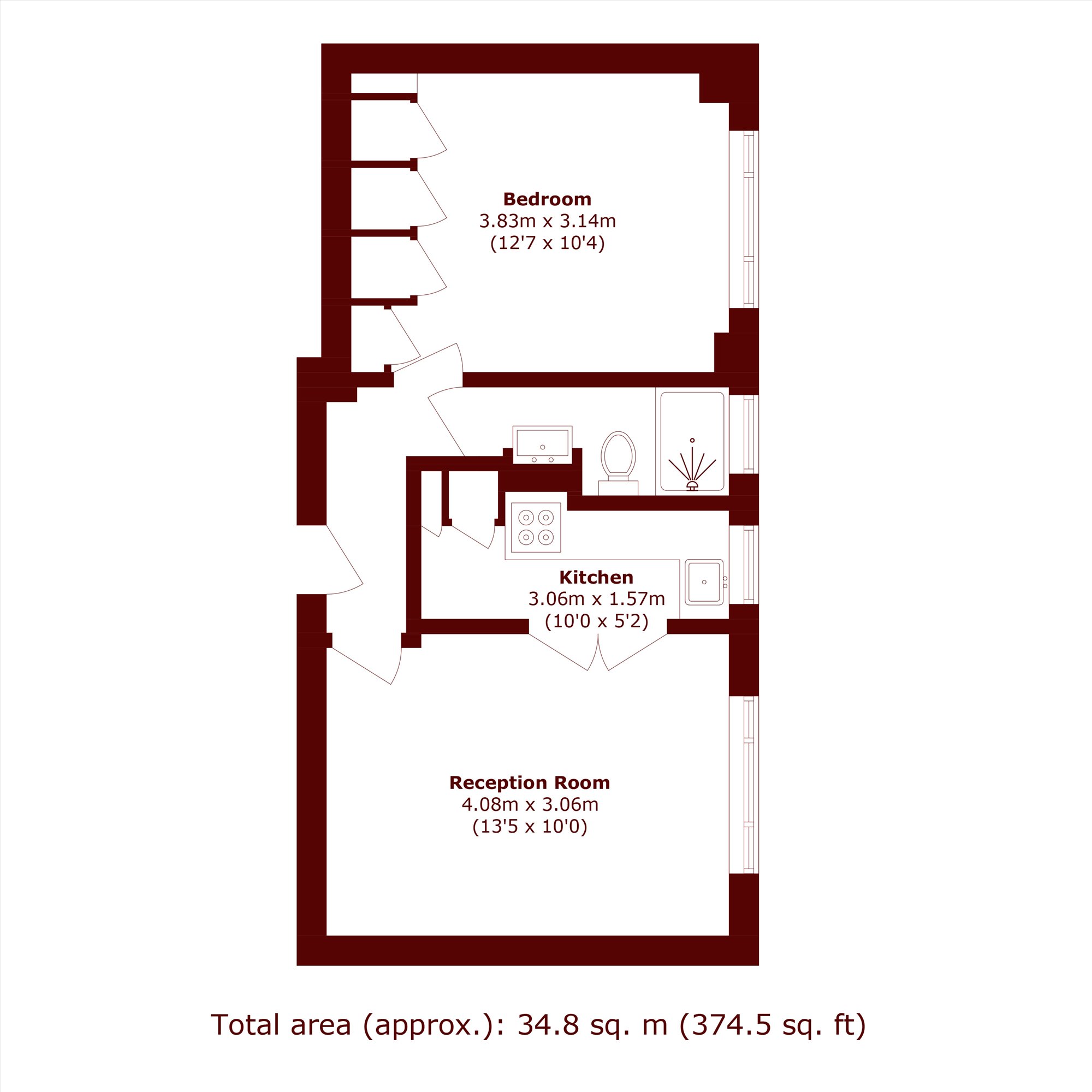 Flat 42, Highstone Mansions, 84, Camden Road, London floorplan