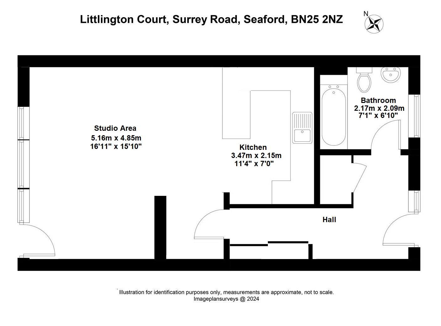 16 Litlington Court, Surrey Road, Seaford floorplan